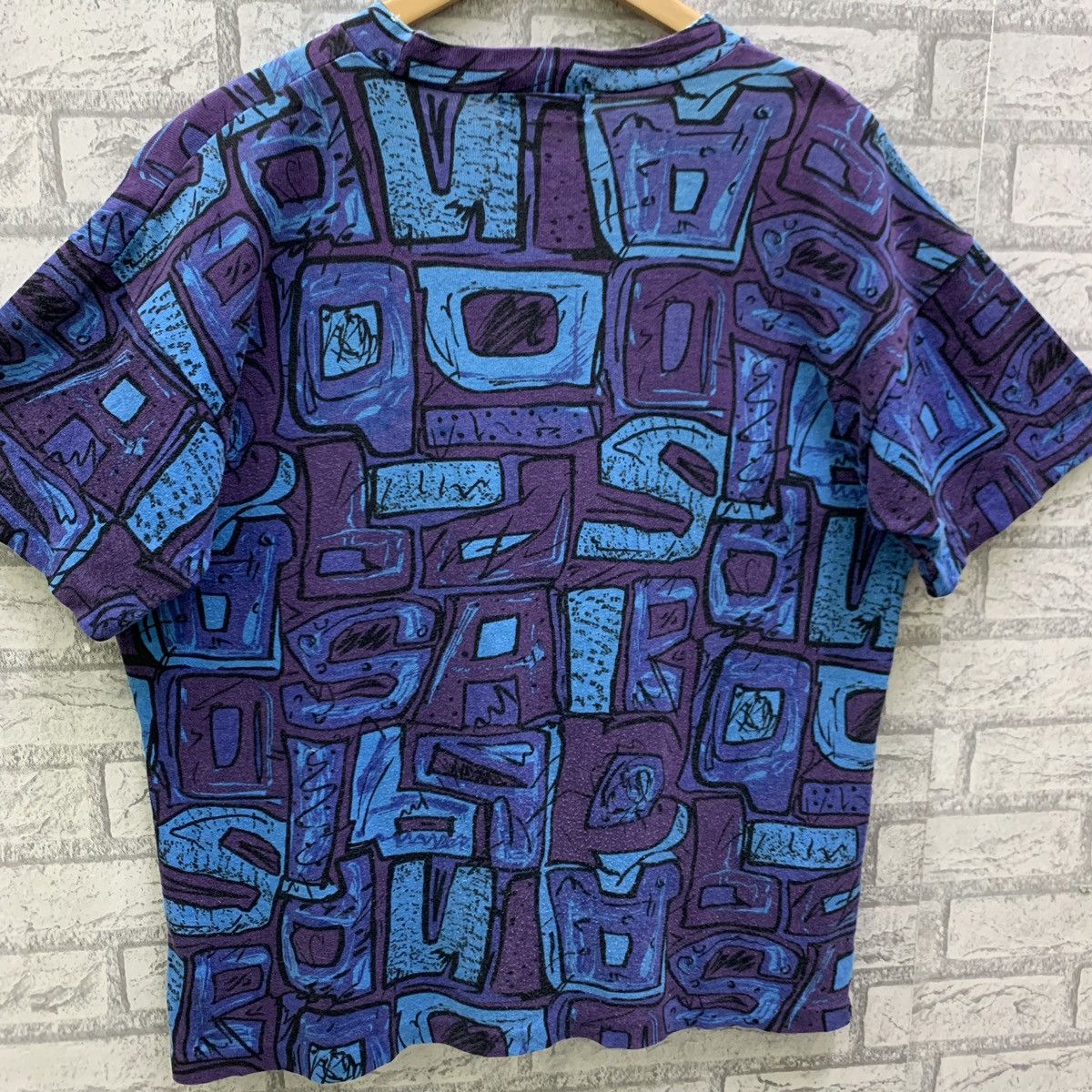 Adidas Vintage 90s Adidas Alloverprint T-shirts Size US L / EU 52-54 / 3 - 4 Thumbnail
