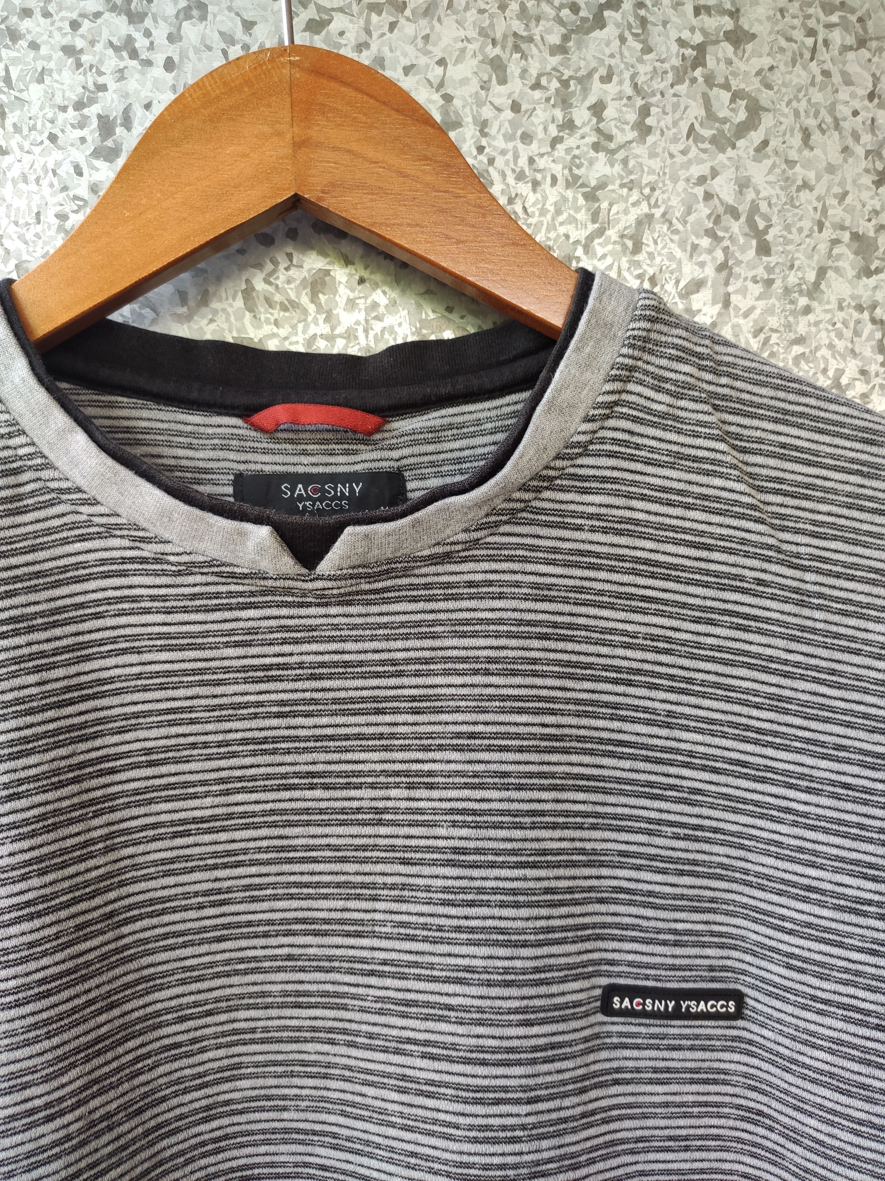 Yohji Yamamoto 🔥 Sacsny Y'sacs stripes t shirt Size US M / EU 48-50 / 2 - 2 Thumbnail