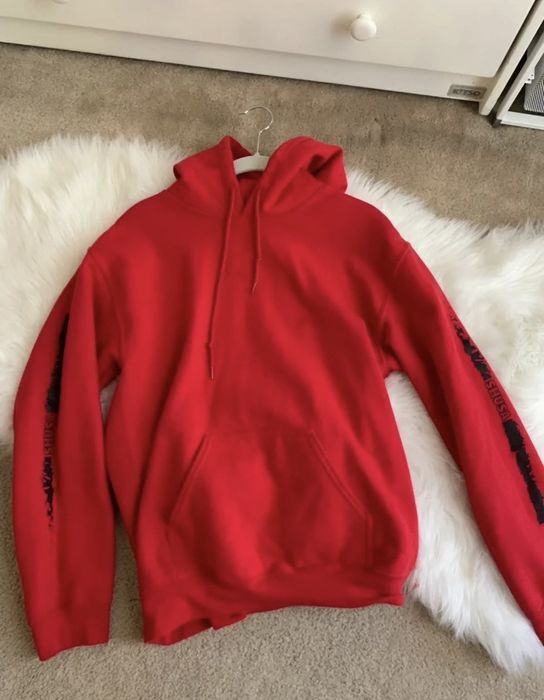 Red shadow cheap hill hoodie