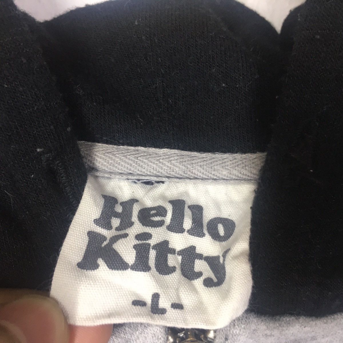 Anime × Cartoon Network × Japanese Brand Hello Kitty Big Logo Print Hoodie Full Zip Size US L / EU 52-54 / 3 - 5 Thumbnail