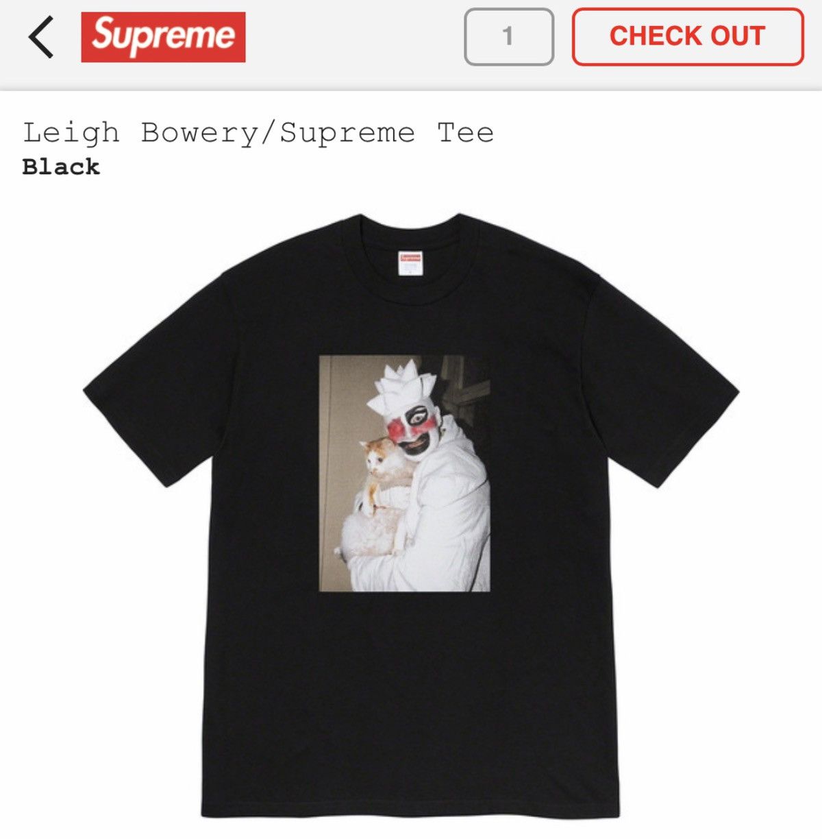 Supreme Leigh Bowery/Supreme Tee Black - SS20 | Grailed