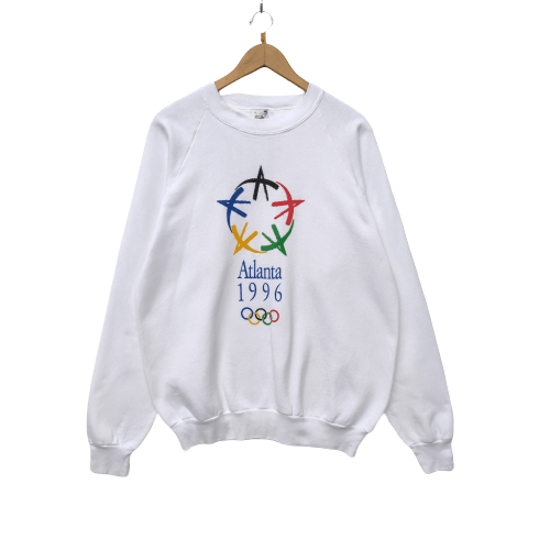 USA Olympics × Vintage Vtg 1996 Atlanta Olympics Games White EXTRA LARGE Sweatshirt Size US XL / EU 56 / 4 - 1 Thumbnail