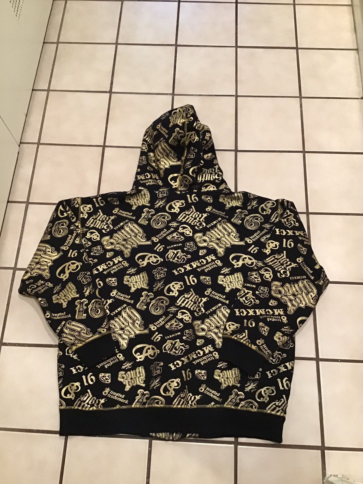 Southpole Vintage VTG Southpole Diamond Fleur De Lis Hip Hop Rap BBC Hoodie Grailed
