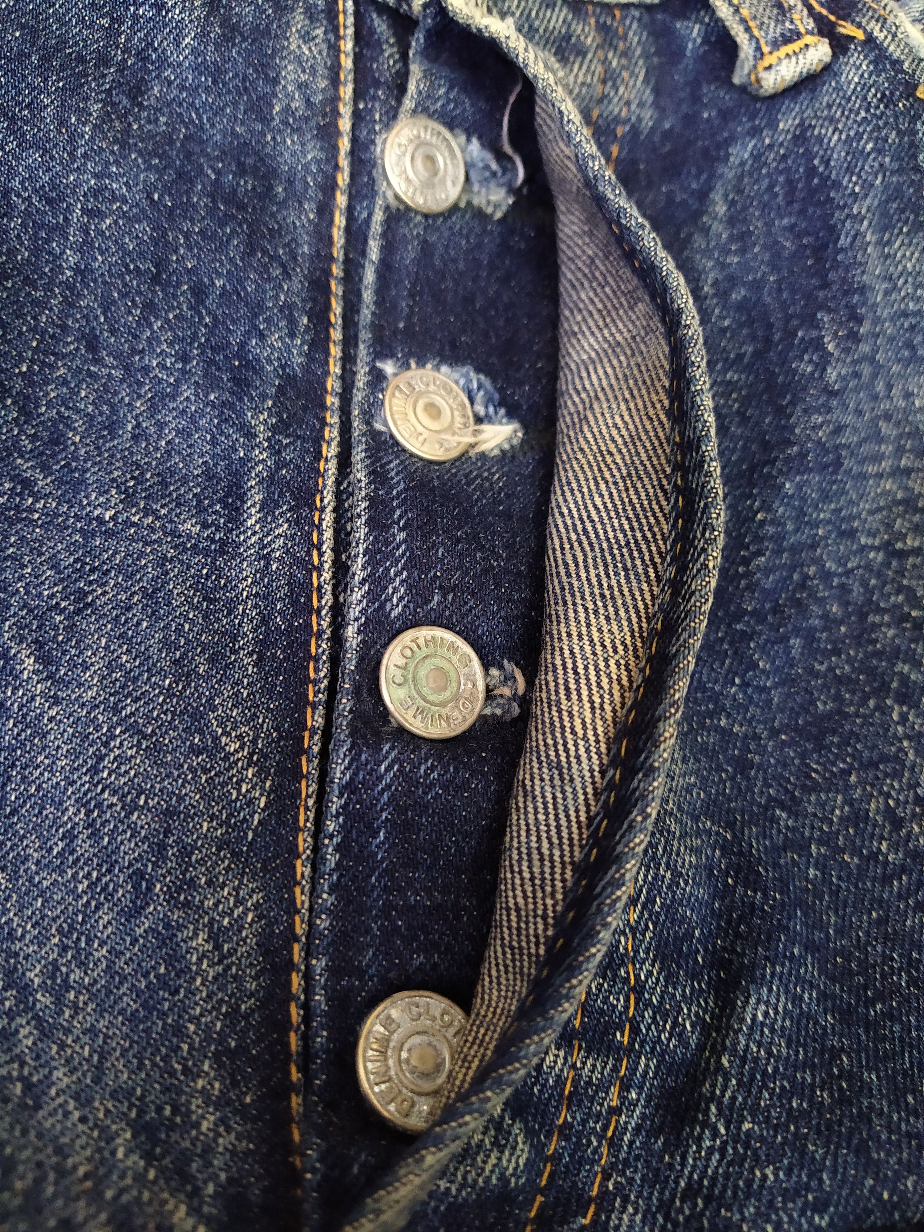 Denime DENIME JAPAN SELVEDGE DENIM DISTRESSED (B348) W31 Size US 31 - 10 Thumbnail