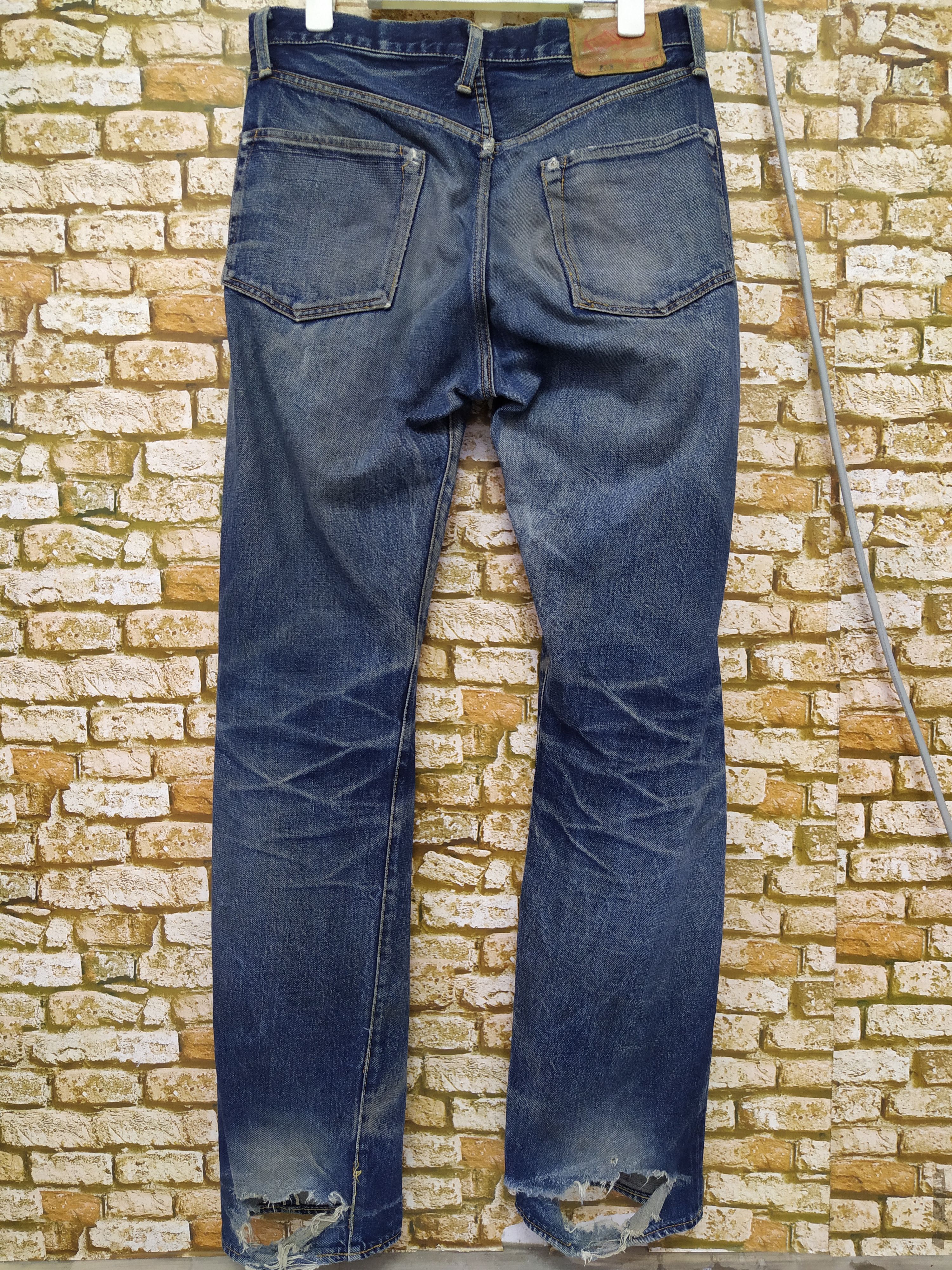 Denime DENIME JAPAN SELVEDGE DENIM DISTRESSED (B348) W31 Size US 31 - 6 Thumbnail
