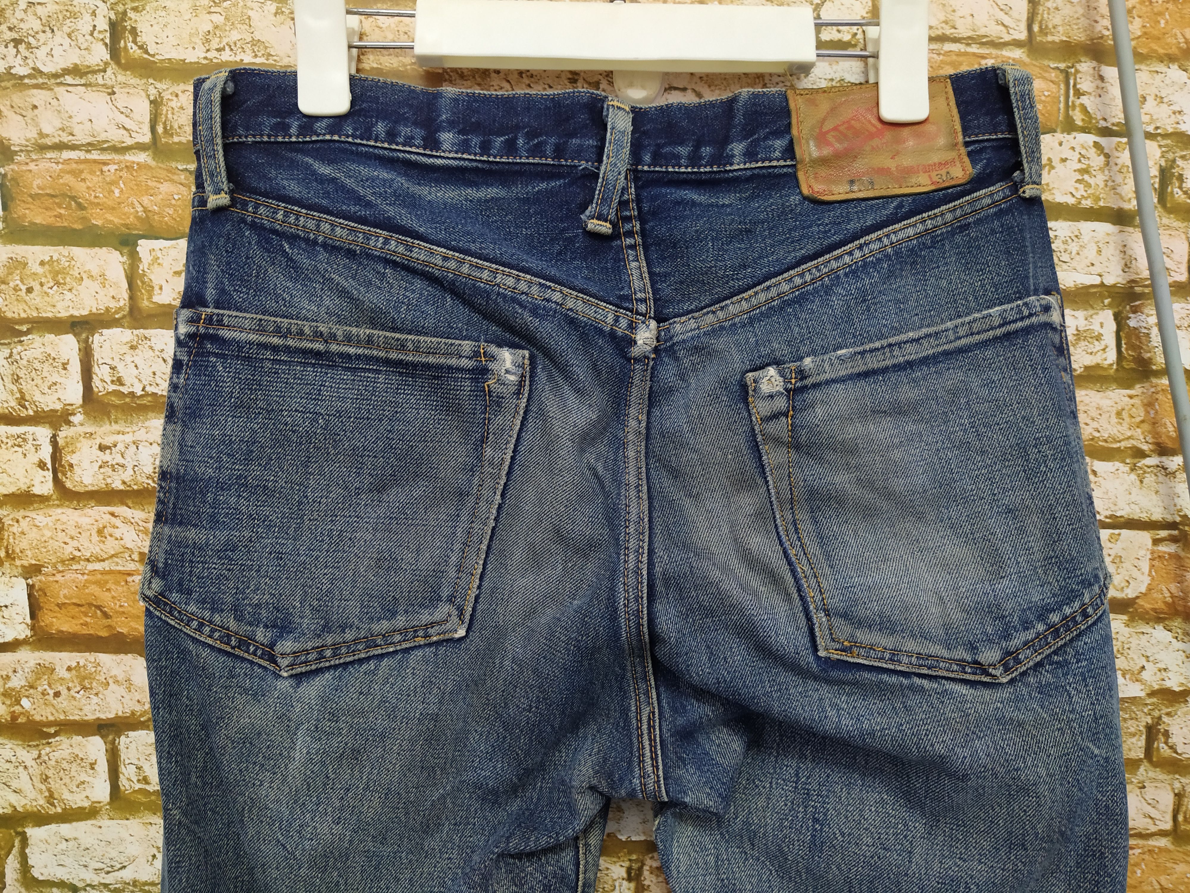 Denime DENIME JAPAN SELVEDGE DENIM DISTRESSED (B348) W31 Size US 31 - 8 Thumbnail