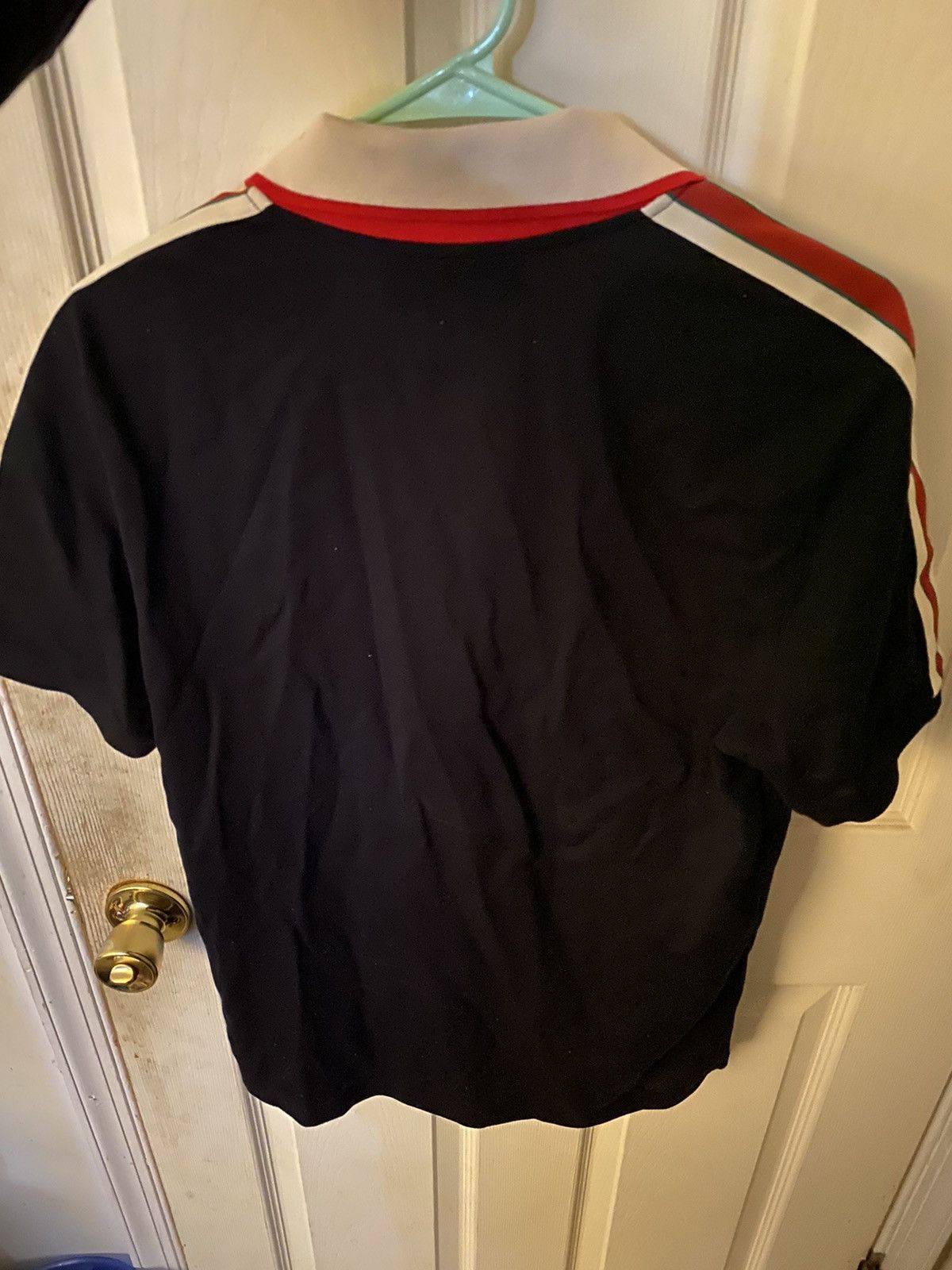 Gucci Black Gucci polo w/stripe Size US L / EU 52-54 / 3 - 2 Thumbnail