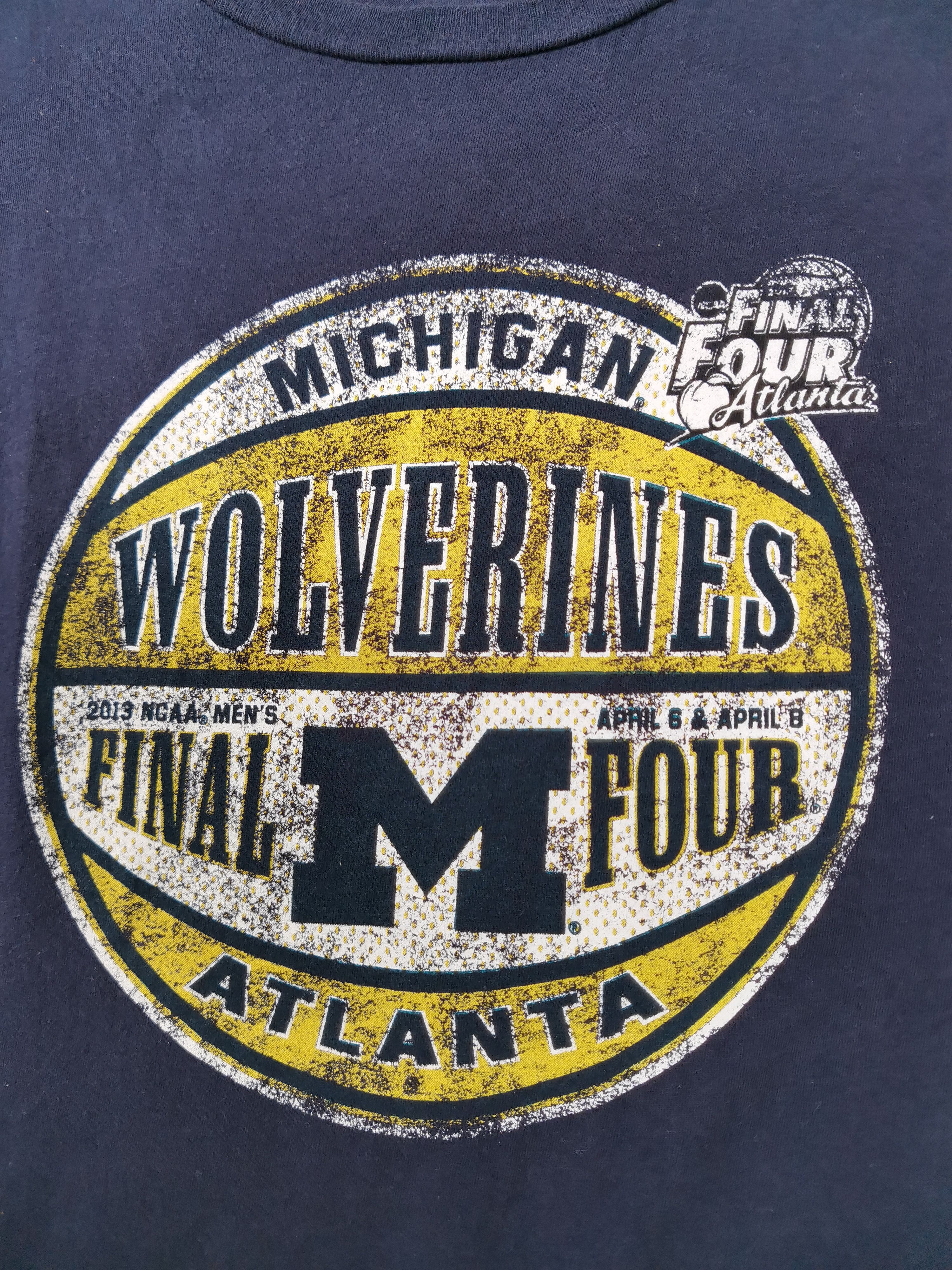 Vintage Wolverines Michigan Final M Four Atlanta Tshirt Size US XXL / EU 58 / 5 - 4 Thumbnail