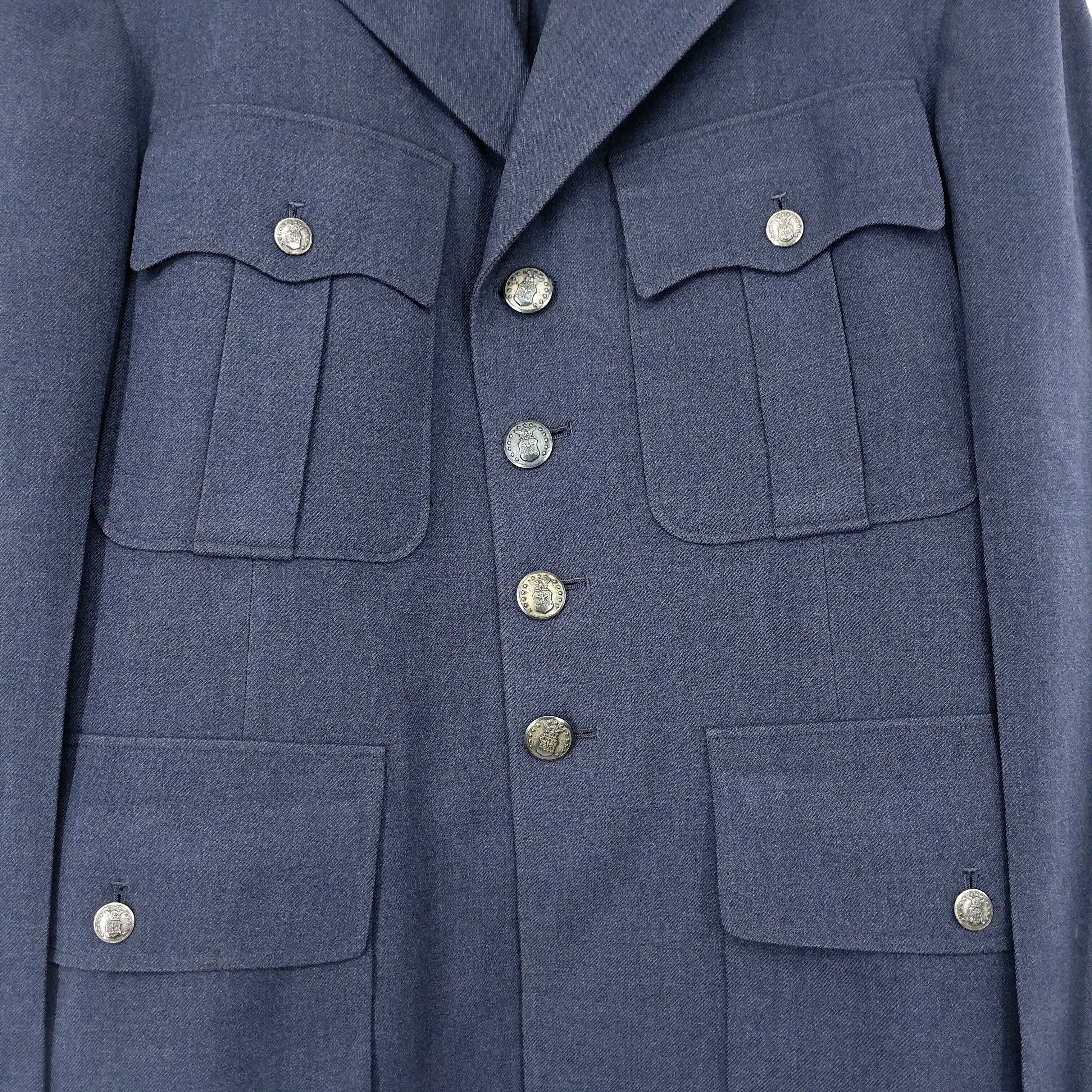 Vintage 1949 US Air Force Military Wool Coat Jacket 39S