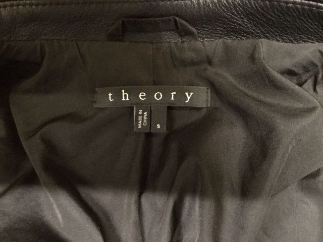 Theory Black Double Rider Leather Jacket | Grailed