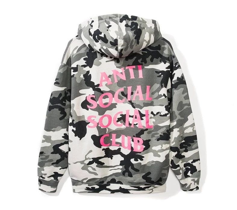 Anti Social Social Club Snow Camo Pink Hoodie ASSC DS