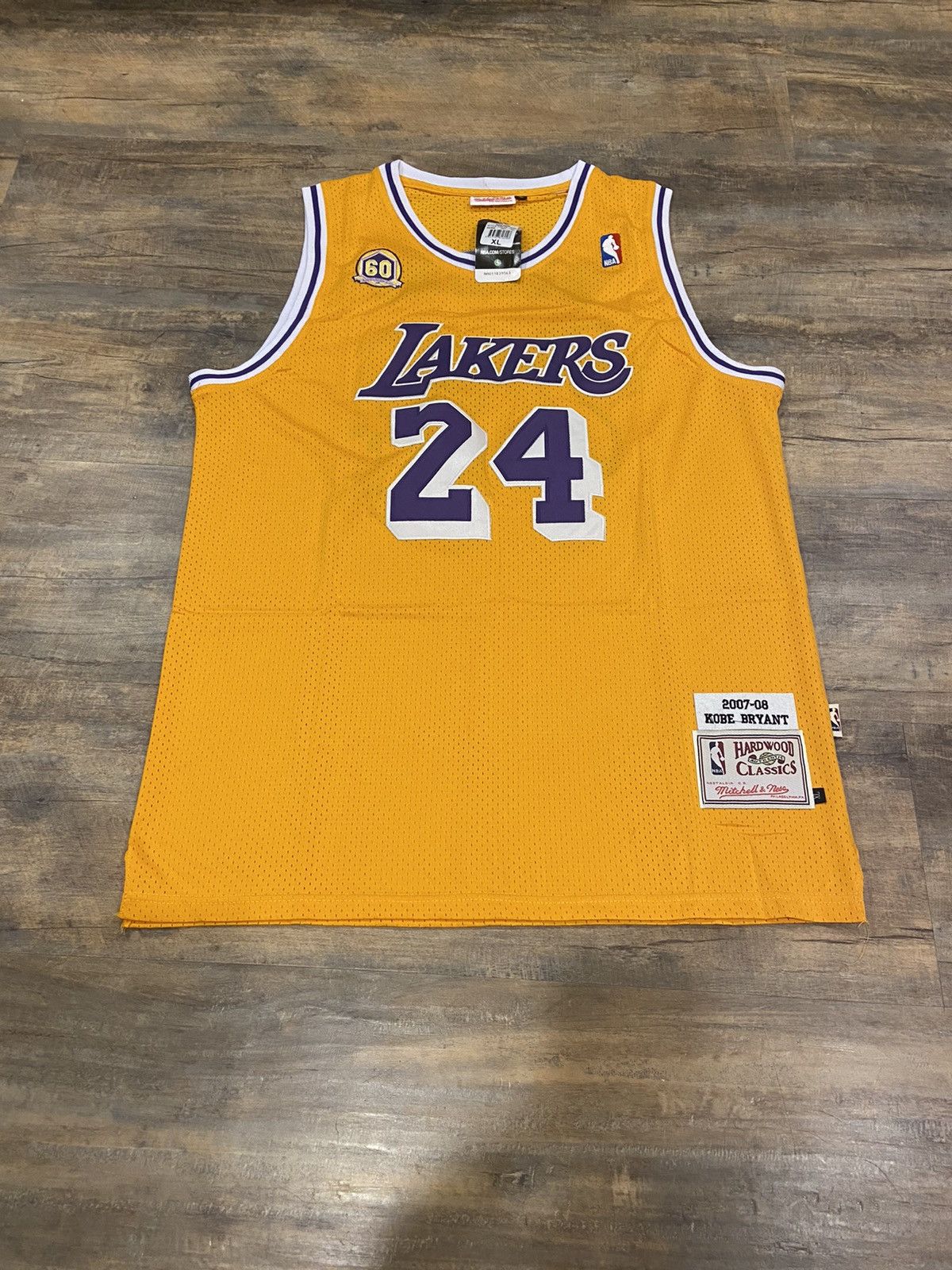 KOBE BRYANT Los Angeles LAKERS 60th Anniversary 2007 MITCHELL & NESS  Jersey M 40