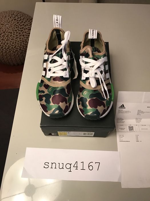 Nmd r1 bape shop green camo ba7326