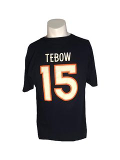 Buy the Mens Tim Tebow Denver Broncos Short Sleeve Football Jersey Size  Small