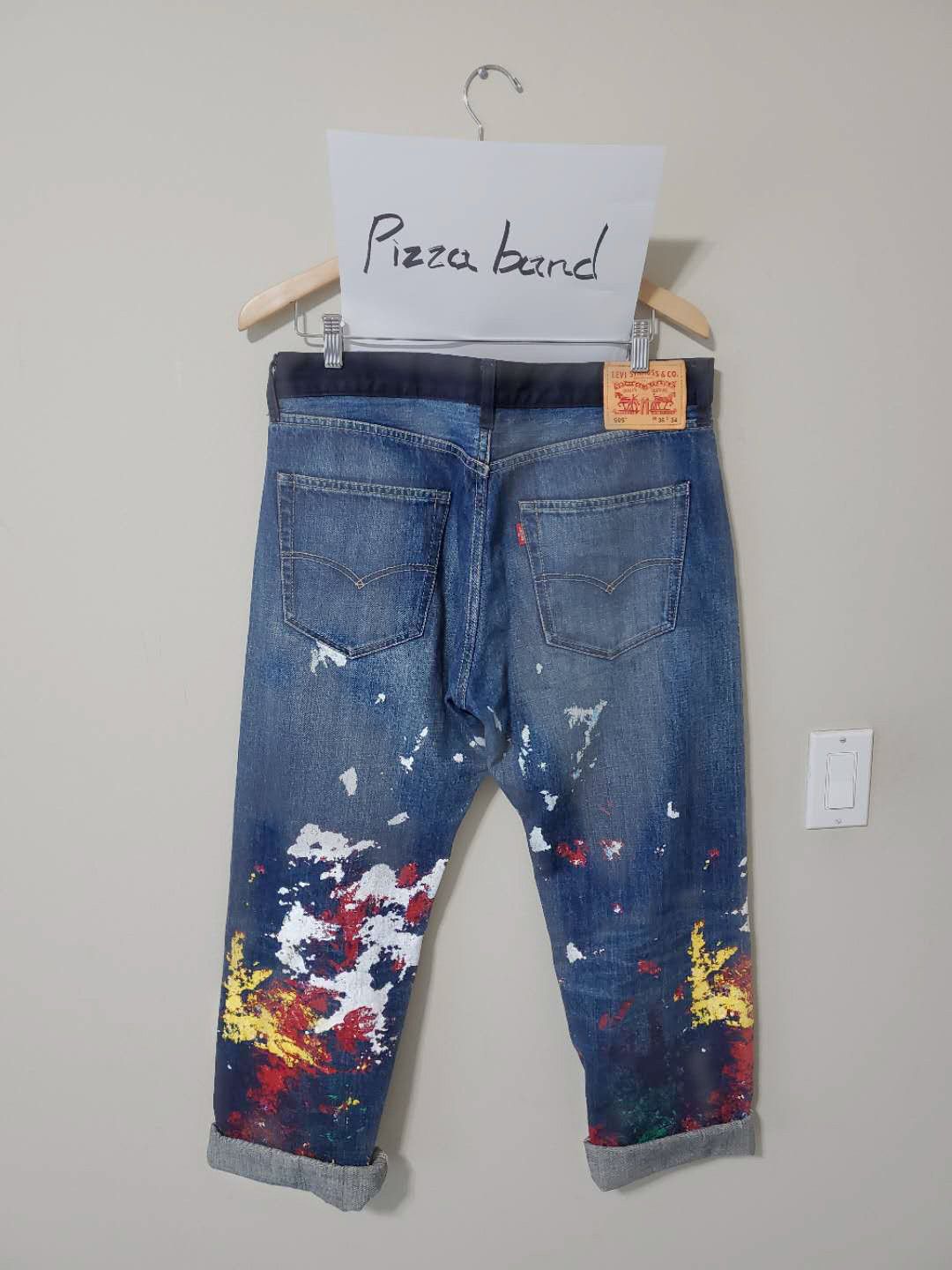 Comme des Garcons Junya Watanabe Levi’s Paint Splatter Denim Size US 33 - 3 Thumbnail