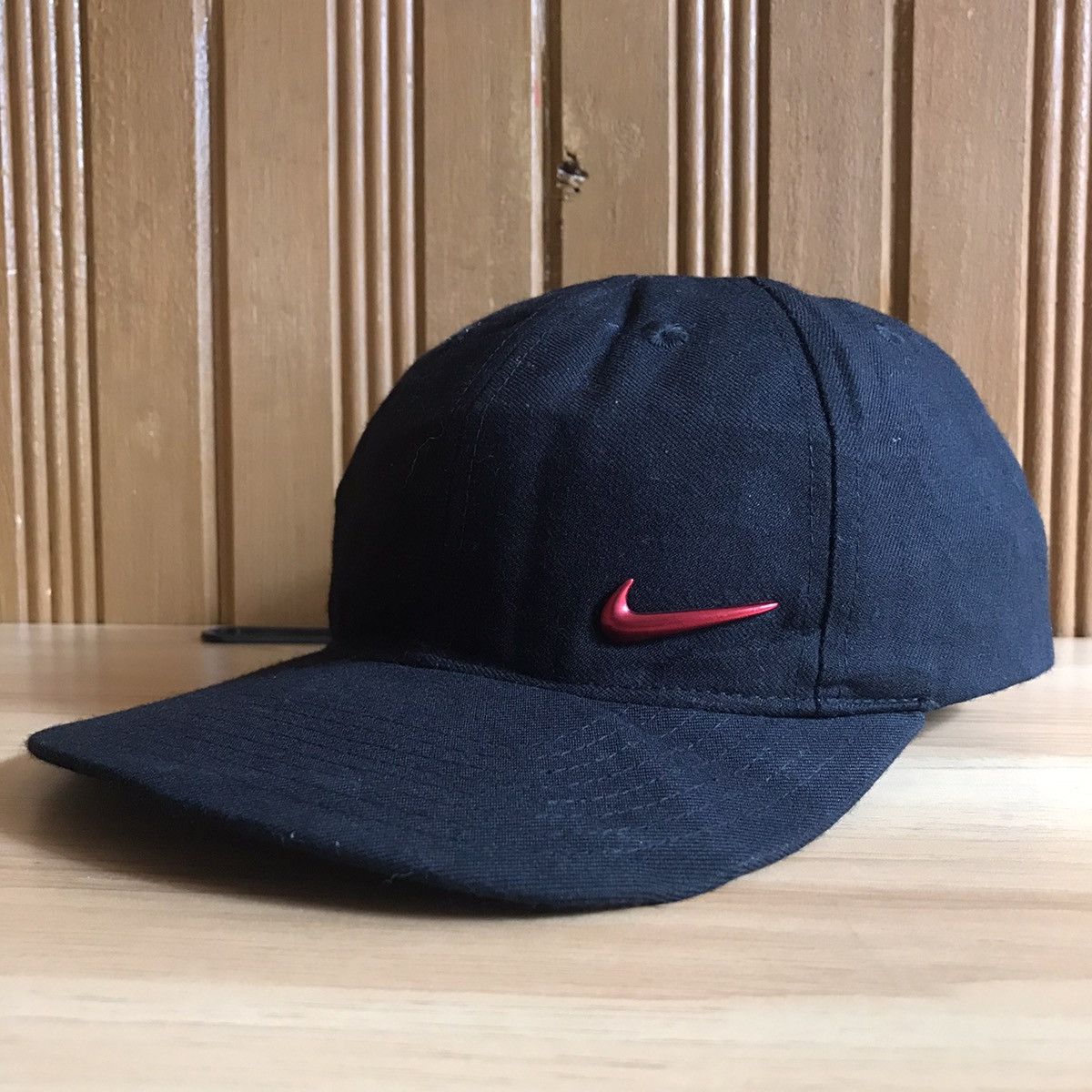 Nike × Vintage Vintage 90s Nike cap metal logo strapback rare design Size ONE SIZE - 1 Thumbnail