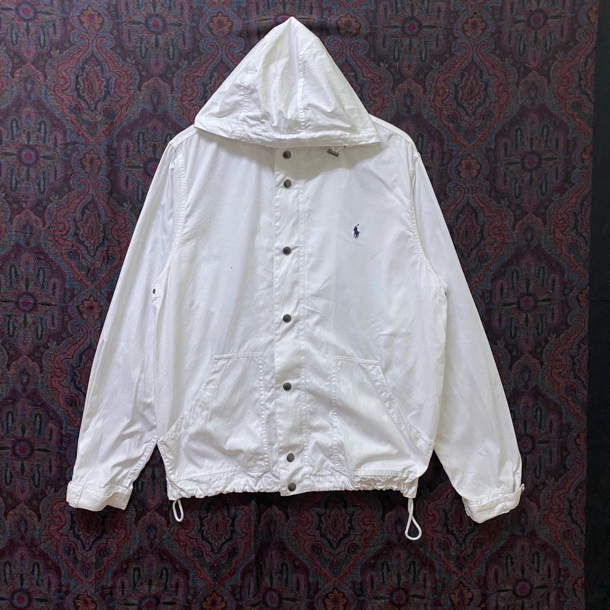 Polo Ralph Lauren × Vintage Ralph lauren polo hoodie zip & button jumper white large Size US L / EU 52-54 / 3 - 1 Thumbnail