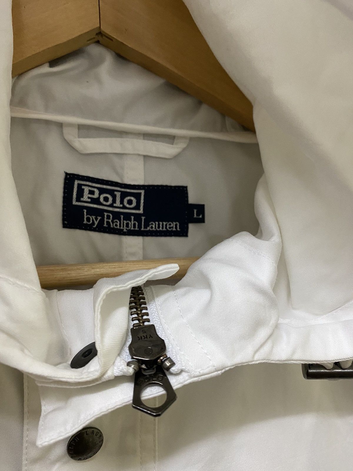 Polo Ralph Lauren × Vintage Ralph lauren polo hoodie zip & button jumper white large Size US L / EU 52-54 / 3 - 5 Thumbnail