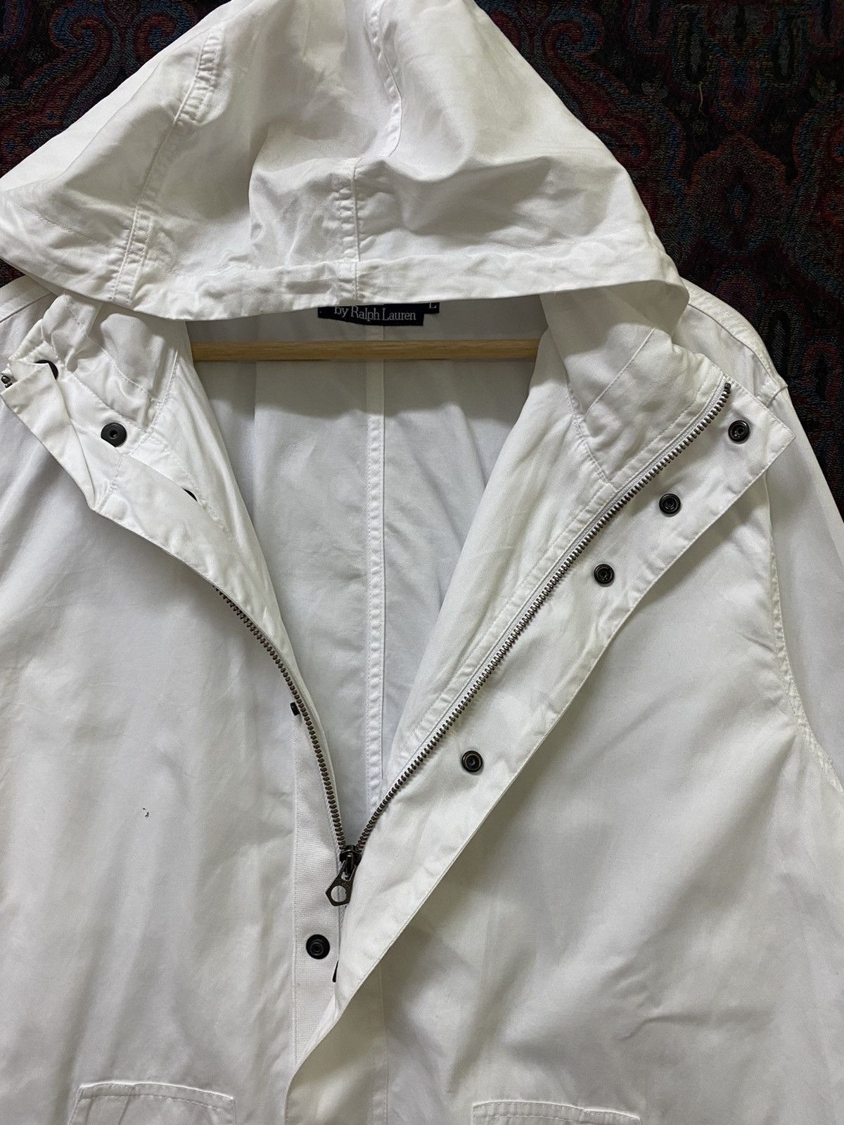 Polo Ralph Lauren × Vintage Ralph lauren polo hoodie zip & button jumper white large Size US L / EU 52-54 / 3 - 7 Thumbnail