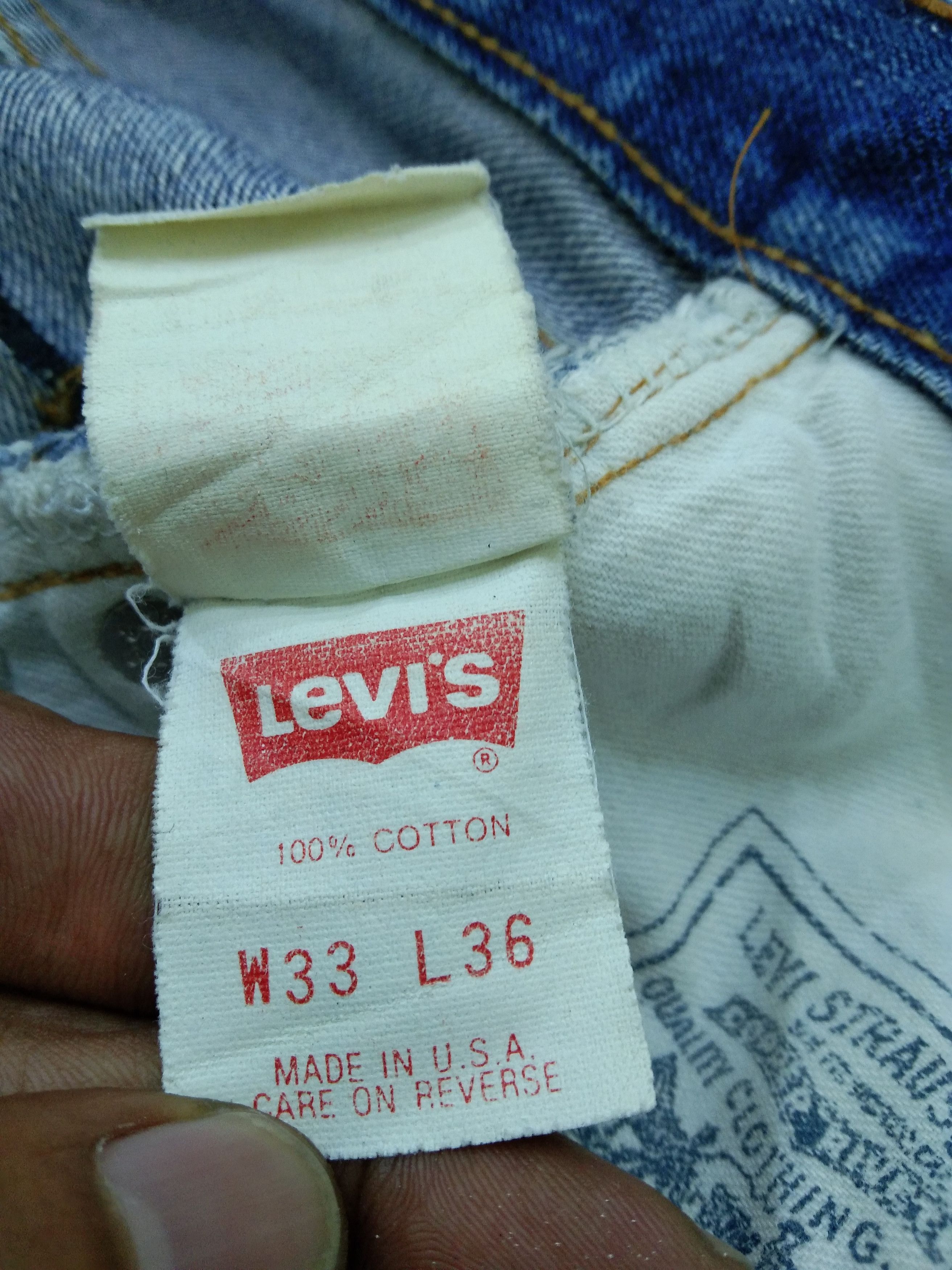 Levi's 90s Vintage Levi's 501 Big E Selvedge Patchwork Denim Jeans Size US 31 - 15 Thumbnail