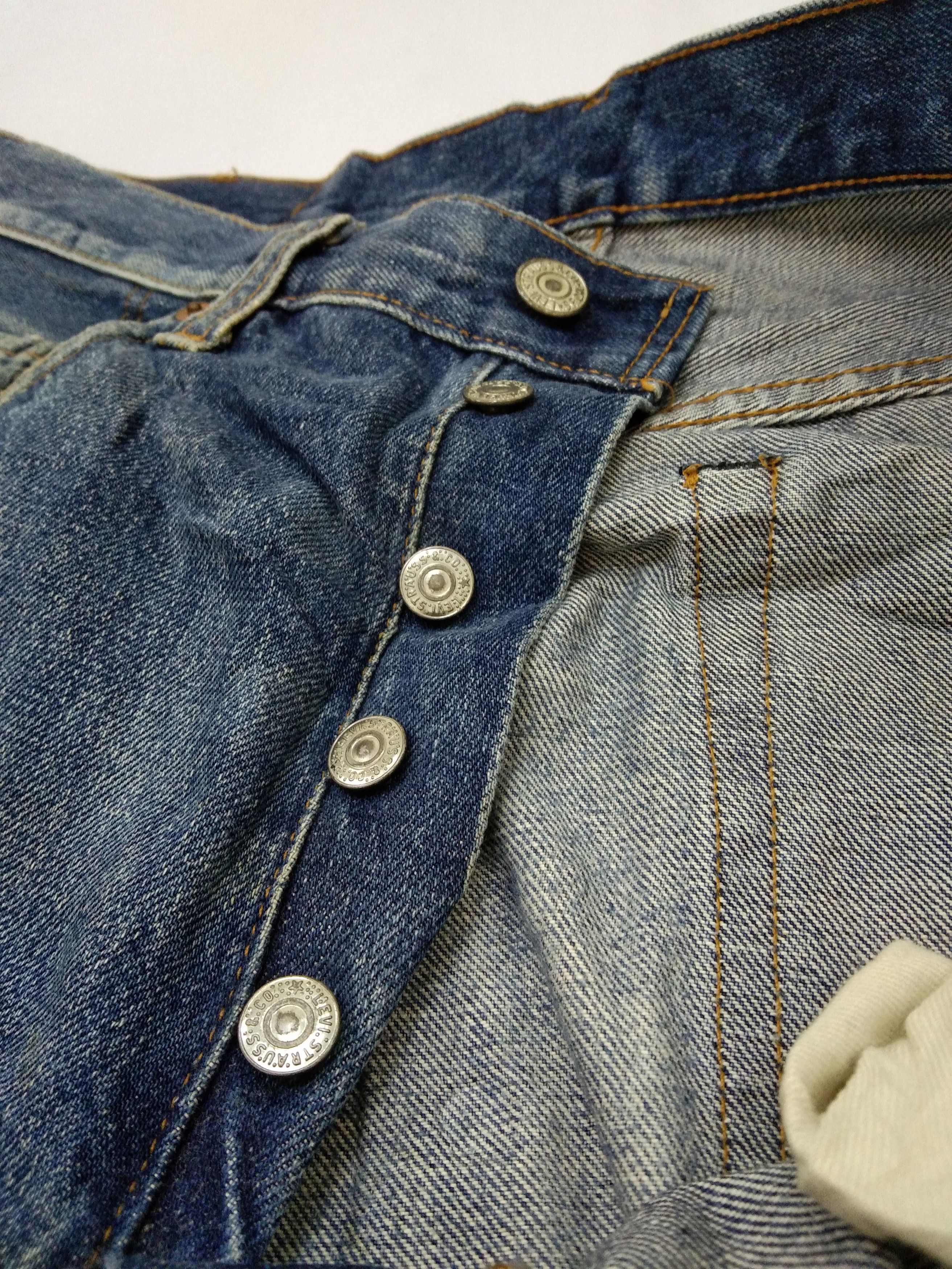 Levi's 90s Vintage Levi's 501 Big E Selvedge Patchwork Denim Jeans Size US 31 - 9 Thumbnail