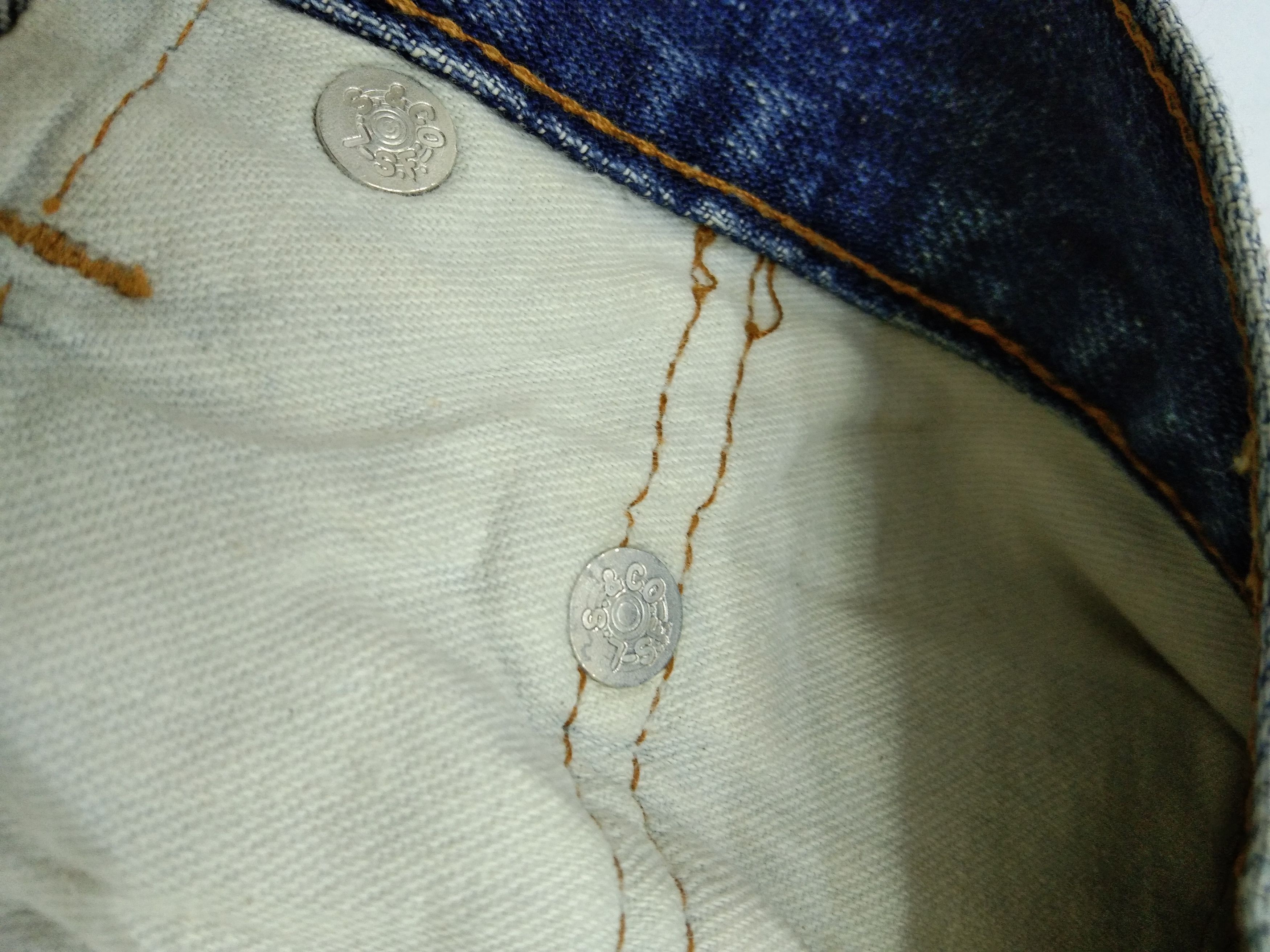 Levi's 90s Vintage Levi's 501 Big E Selvedge Patchwork Denim Jeans Size US 31 - 13 Thumbnail