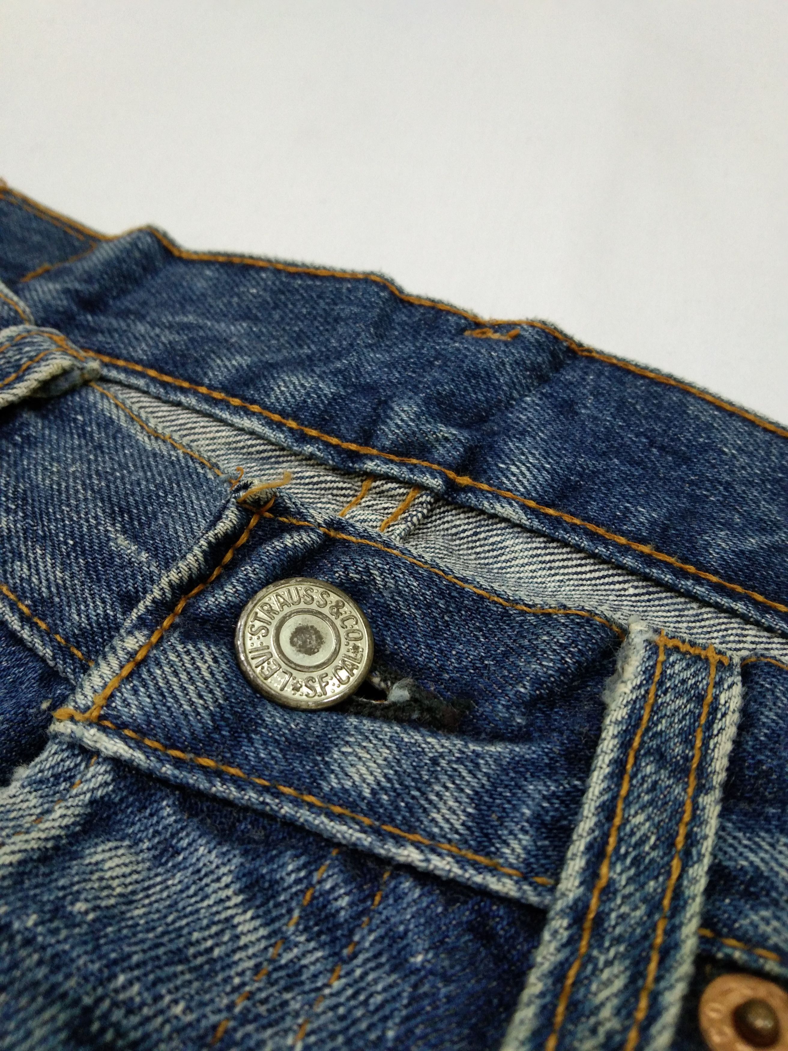 Levi's 90s Vintage Levi's 501 Big E Selvedge Patchwork Denim Jeans Size US 31 - 10 Thumbnail