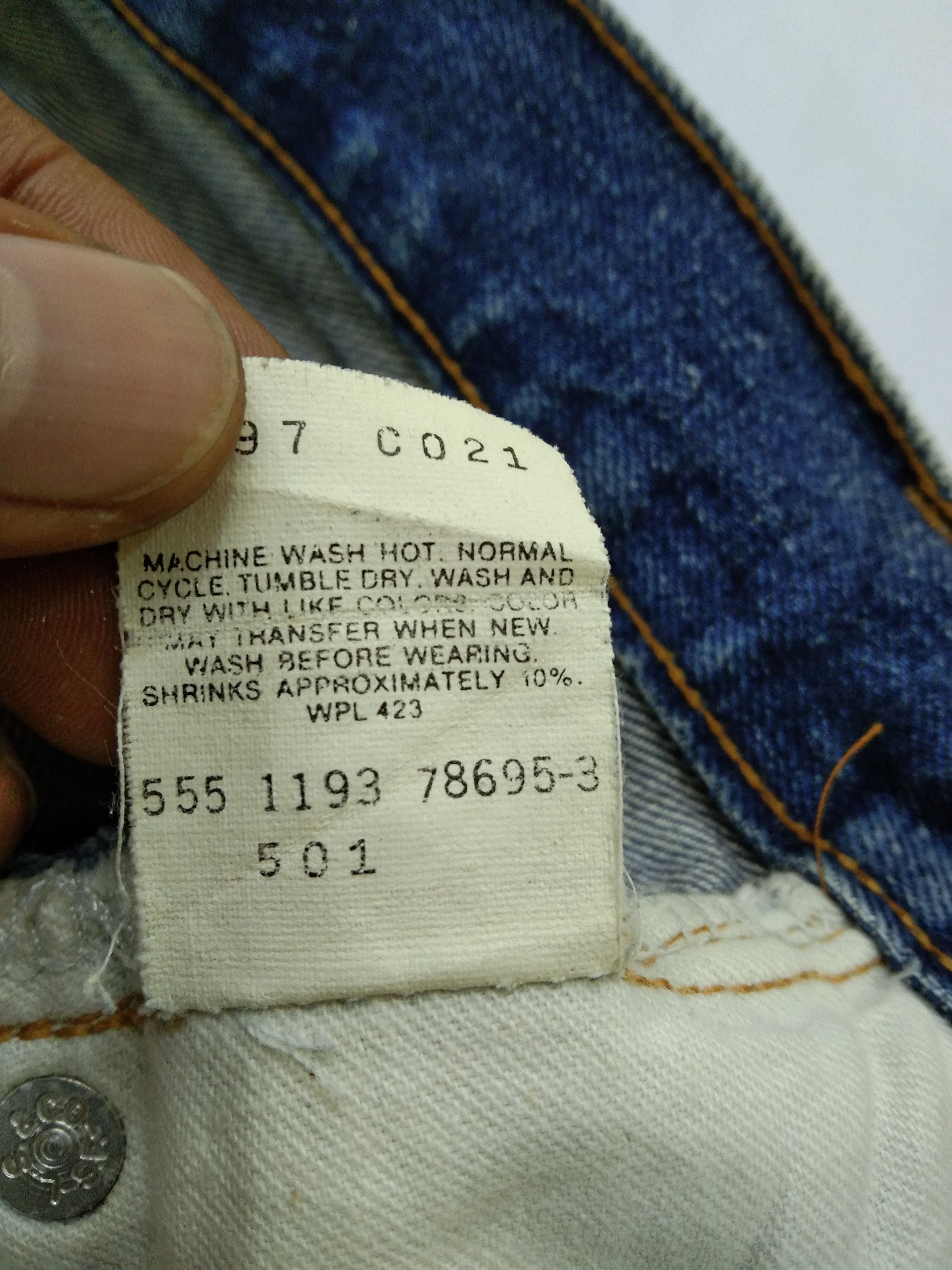Levi's 90s Vintage Levi's 501 Big E Selvedge Patchwork Denim Jeans Size US 31 - 16 Thumbnail