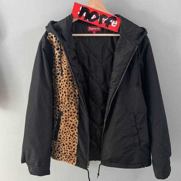 supreme cheetah hooded station jacket Mジャケット/アウター