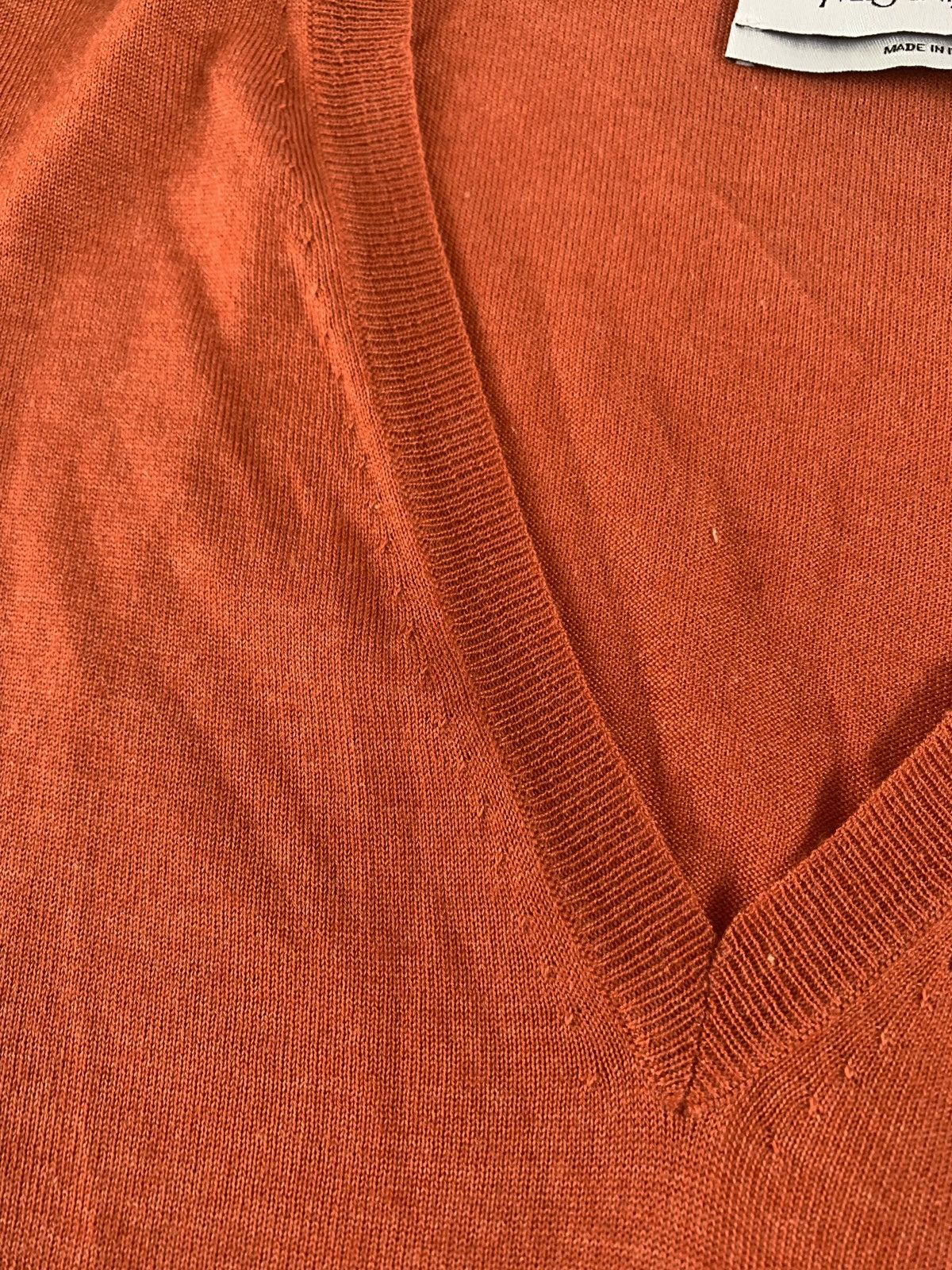Yves Saint Laurent YSL V Neck Cashmere & Silk Knitwear in Hermes Size US XL / EU 56 / 4 - 10 Thumbnail