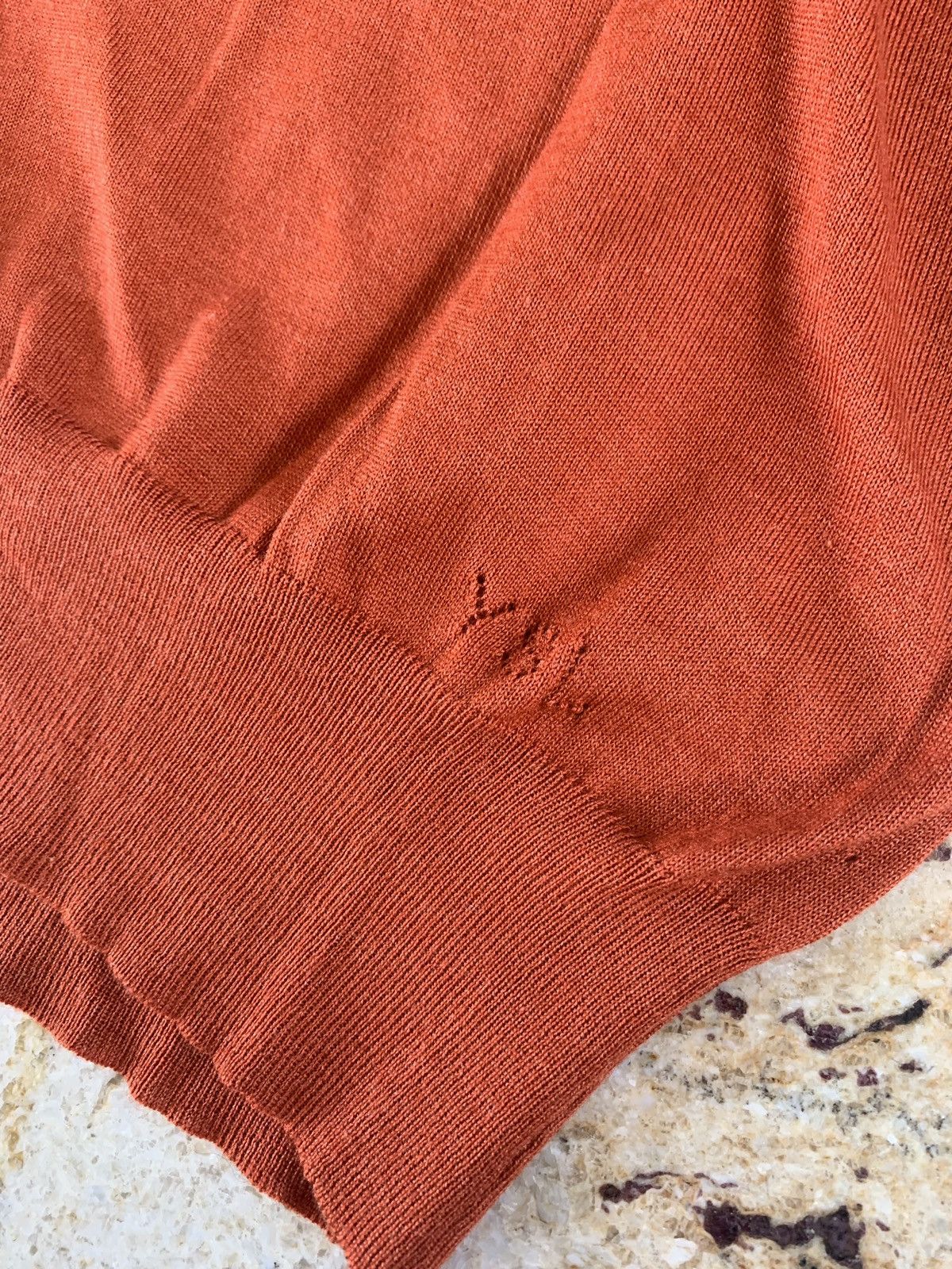Yves Saint Laurent YSL V Neck Cashmere & Silk Knitwear in Hermes Size US XL / EU 56 / 4 - 6 Thumbnail