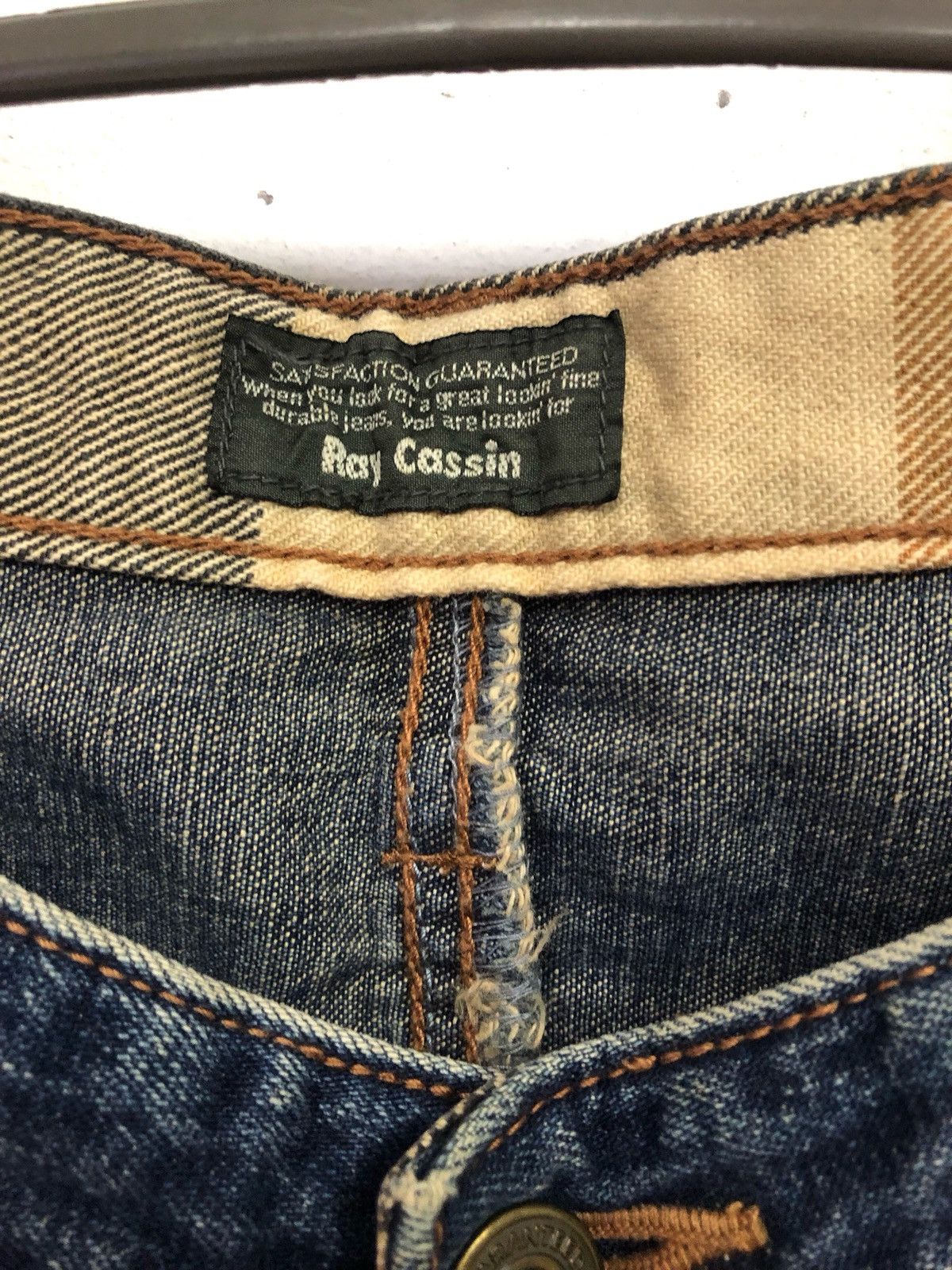 Japanese Brand × Vintage Rare Checked Jeans Made in Japan Size US 30 / EU 46 - 4 Thumbnail