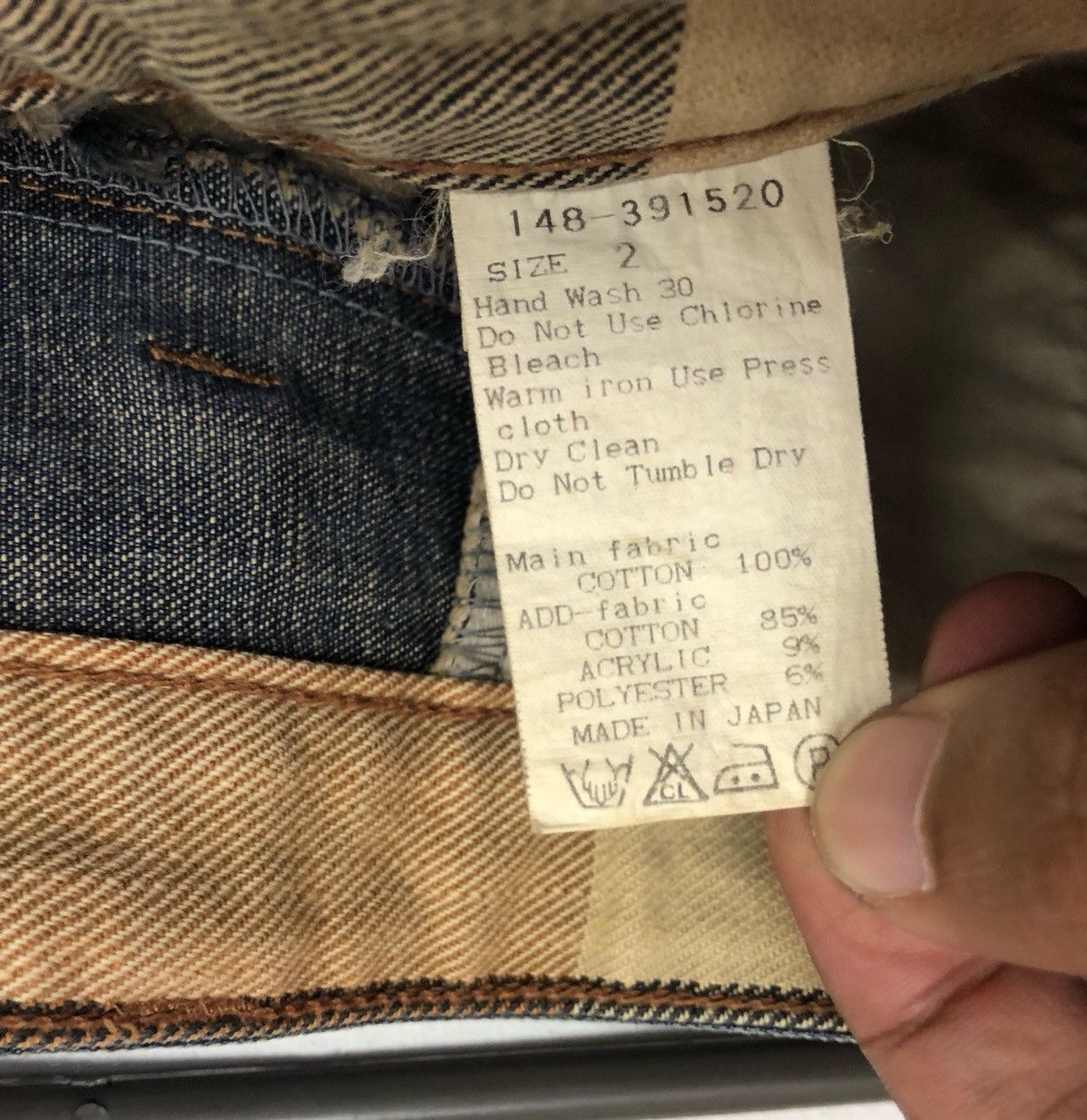Japanese Brand × Vintage Rare Checked Jeans Made in Japan Size US 30 / EU 46 - 5 Thumbnail