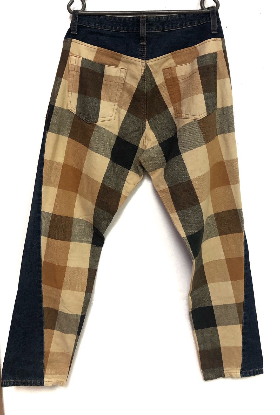 Japanese Brand × Vintage Rare Checked Jeans Made in Japan Size US 30 / EU 46 - 2 Thumbnail