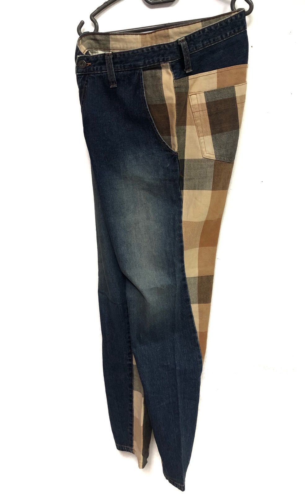 Japanese Brand × Vintage Rare Checked Jeans Made in Japan Size US 30 / EU 46 - 3 Thumbnail