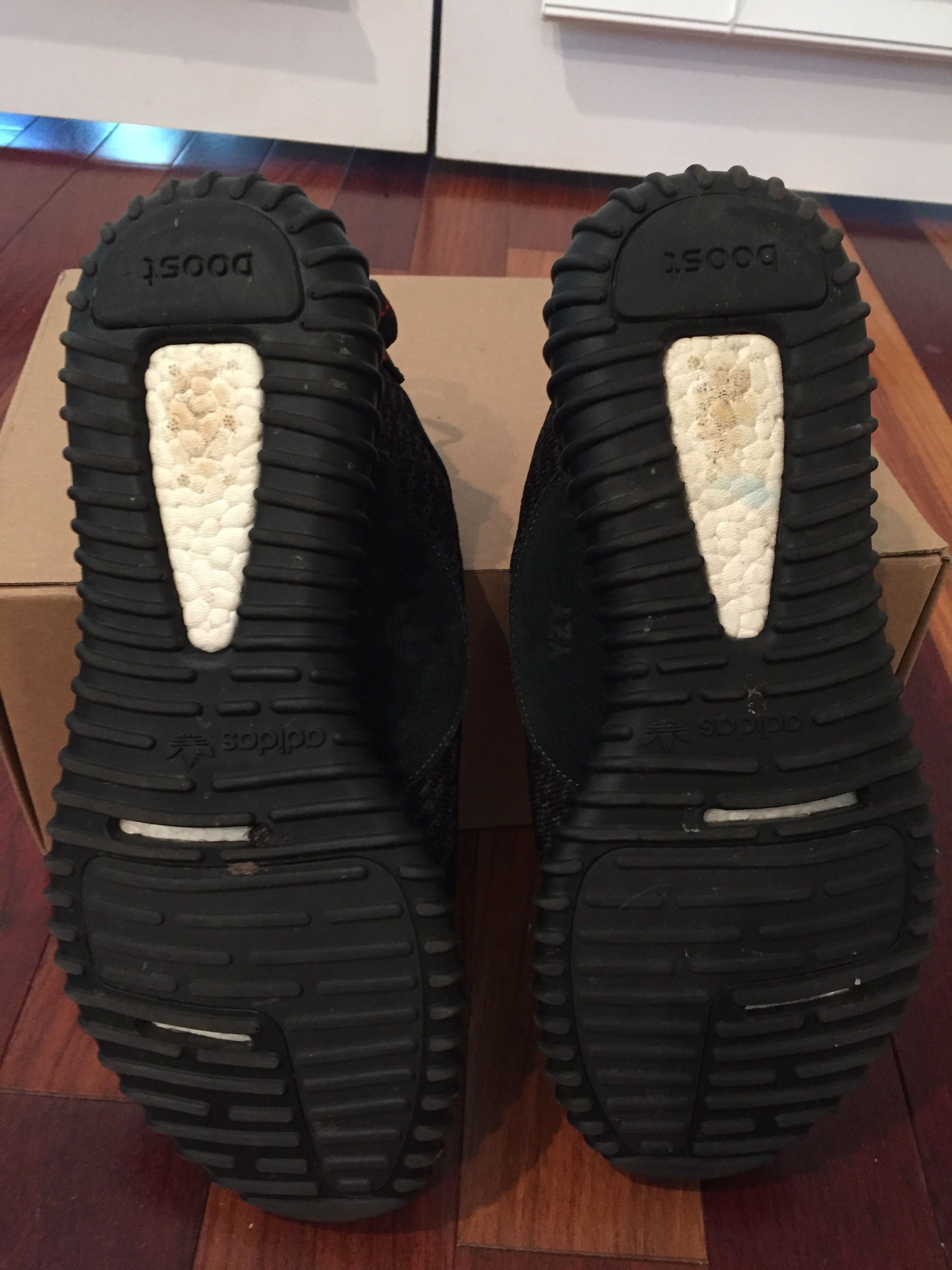 Adidas Boost 350 Pirate Black Size US 10 / EU 43 - 6 Thumbnail