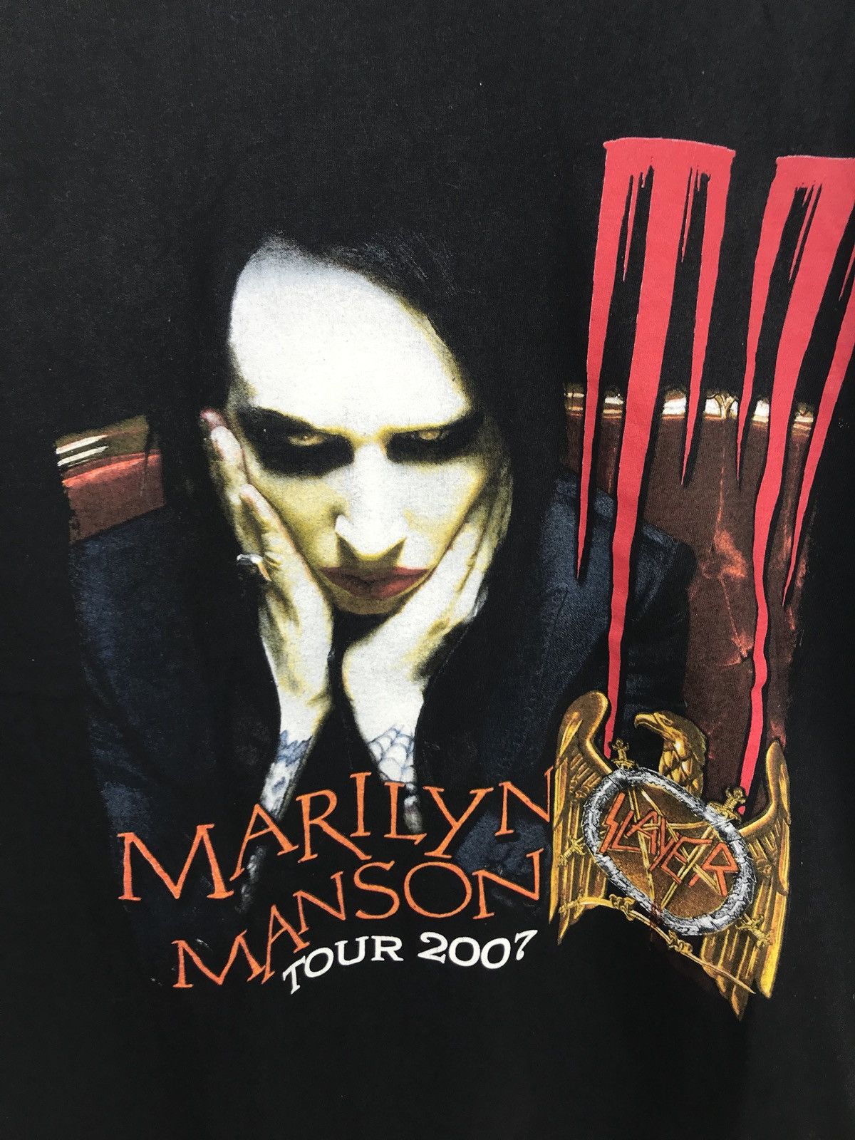 Marilyn Manson Limited Marilyn Manson x Slayer Tour 2007 Tshirt Size US L / EU 52-54 / 3 - 3 Thumbnail