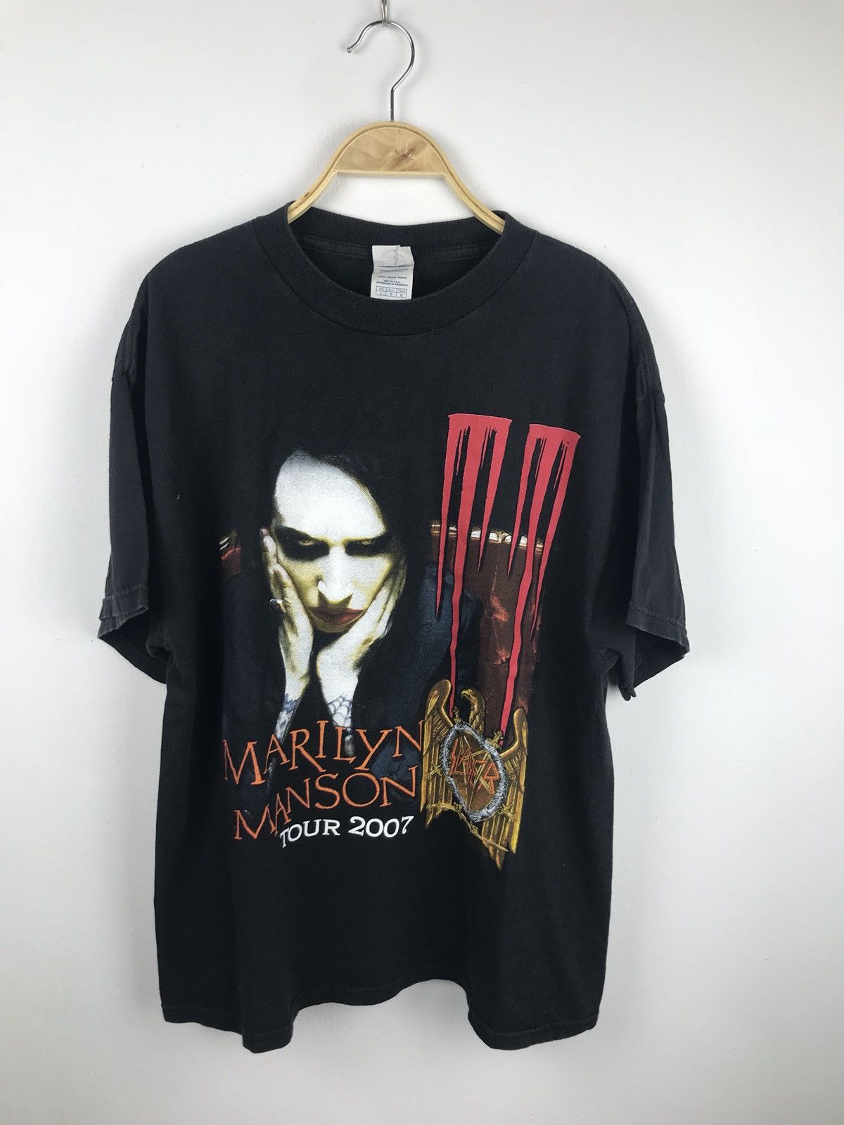 Marilyn Manson Limited Marilyn Manson x Slayer Tour 2007 Tshirt Size US L / EU 52-54 / 3 - 1 Thumbnail