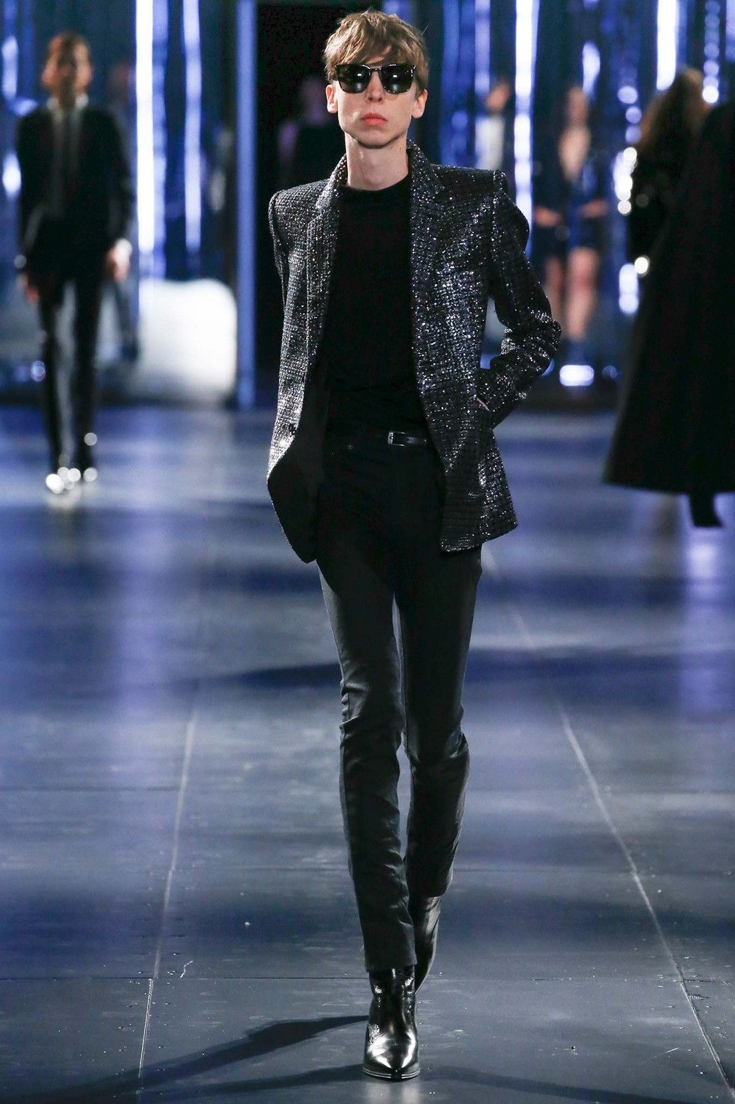 Hedi Slimane × Saint Laurent Paris 15FW Sequins Emboridered Blazer sz46 Size 46R - 9 Thumbnail
