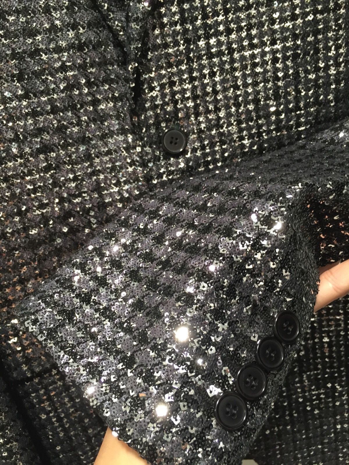 Hedi Slimane × Saint Laurent Paris 15FW Sequins Emboridered Blazer sz46 Size 46R - 3 Thumbnail