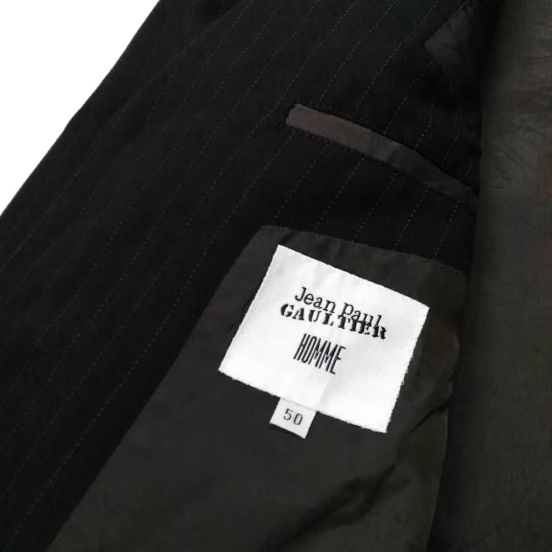 Jean Paul Gaultier Jean Paul Gaultier black striped blazer Size 50R - 2 Thumbnail