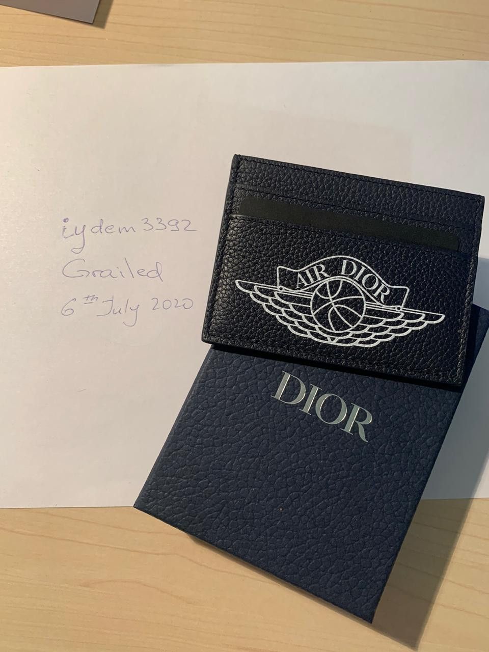 Air Dior x Jordan1 - Navy - Card Holder Badge Holder With Lanyard - Very  Rare DS