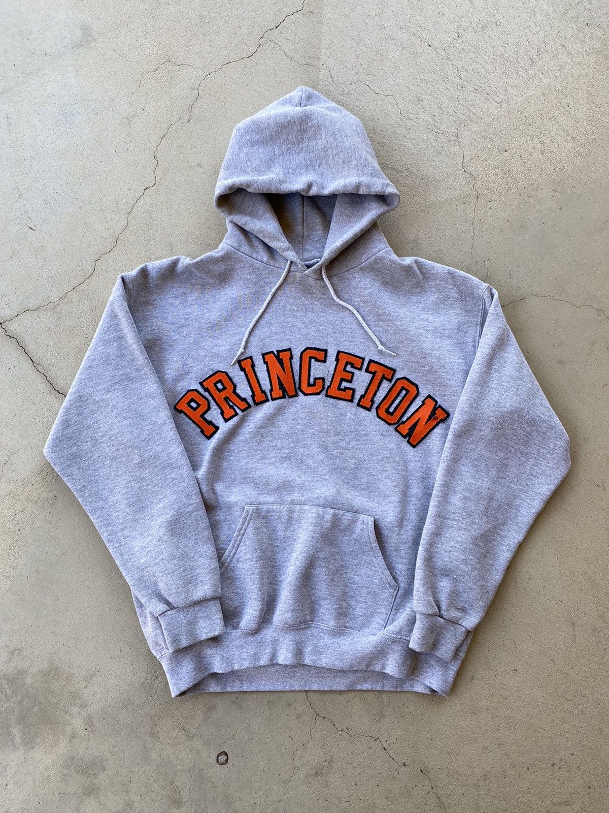 Vintage Princeton Vintage 90s Made in USA Hoodie Spellout Sz L | Grailed