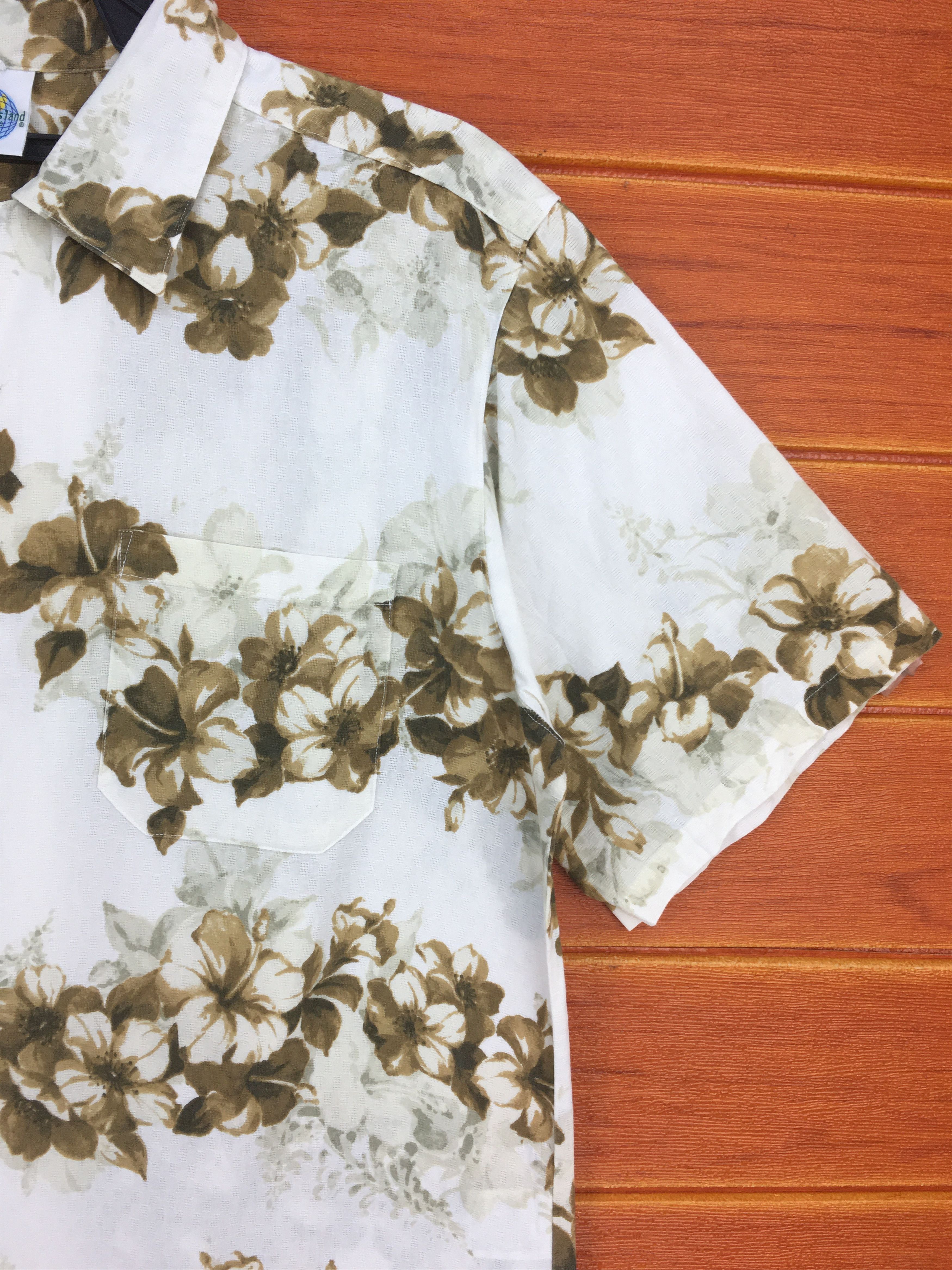 Japanese Brand Vintage Japanese Hawaiian EMERALD ISLAND Flowers Shirt Size US L / EU 52-54 / 3 - 5 Thumbnail