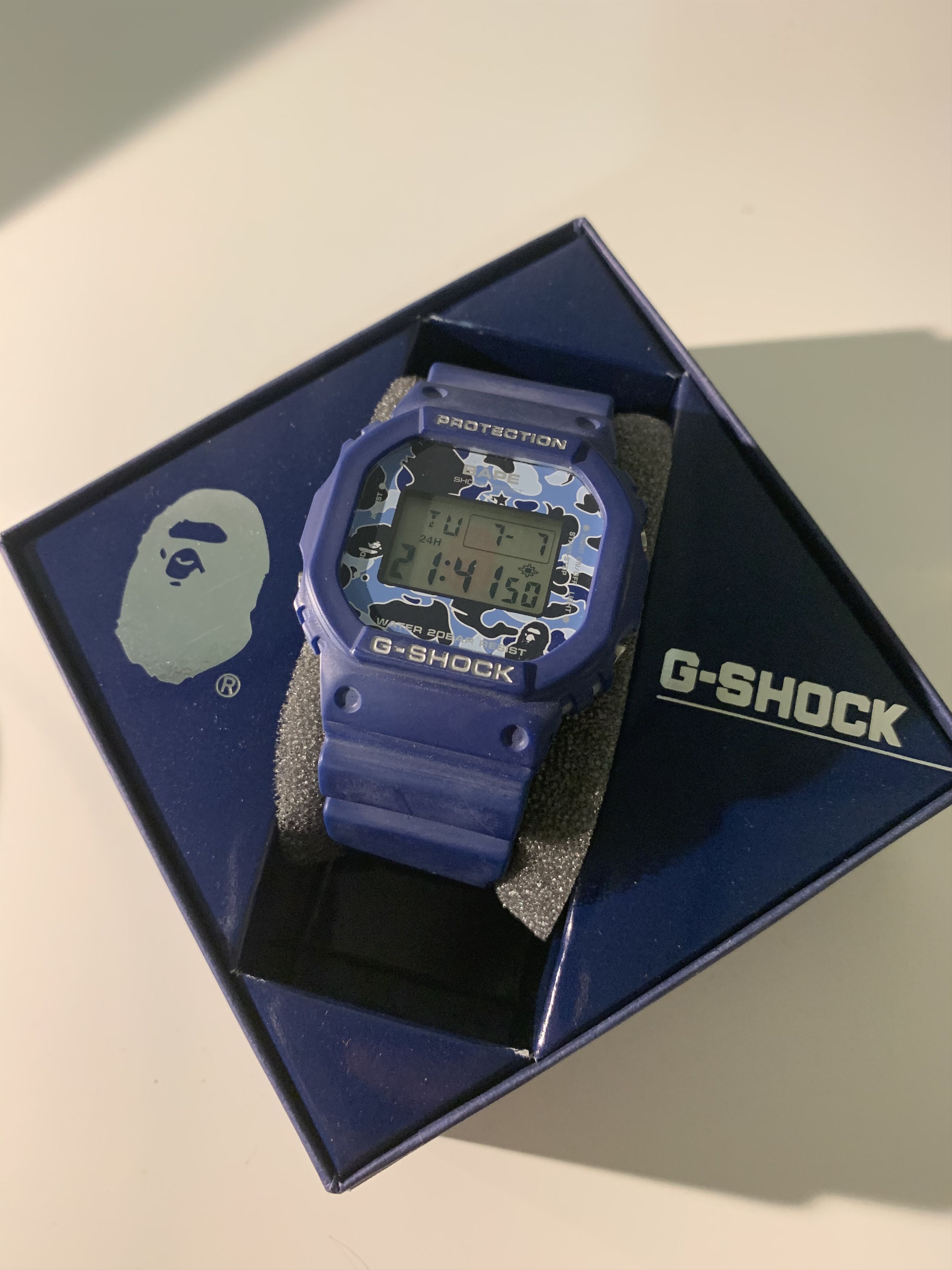 Bale G-Shock Casio DW 5600 blue camo new with box