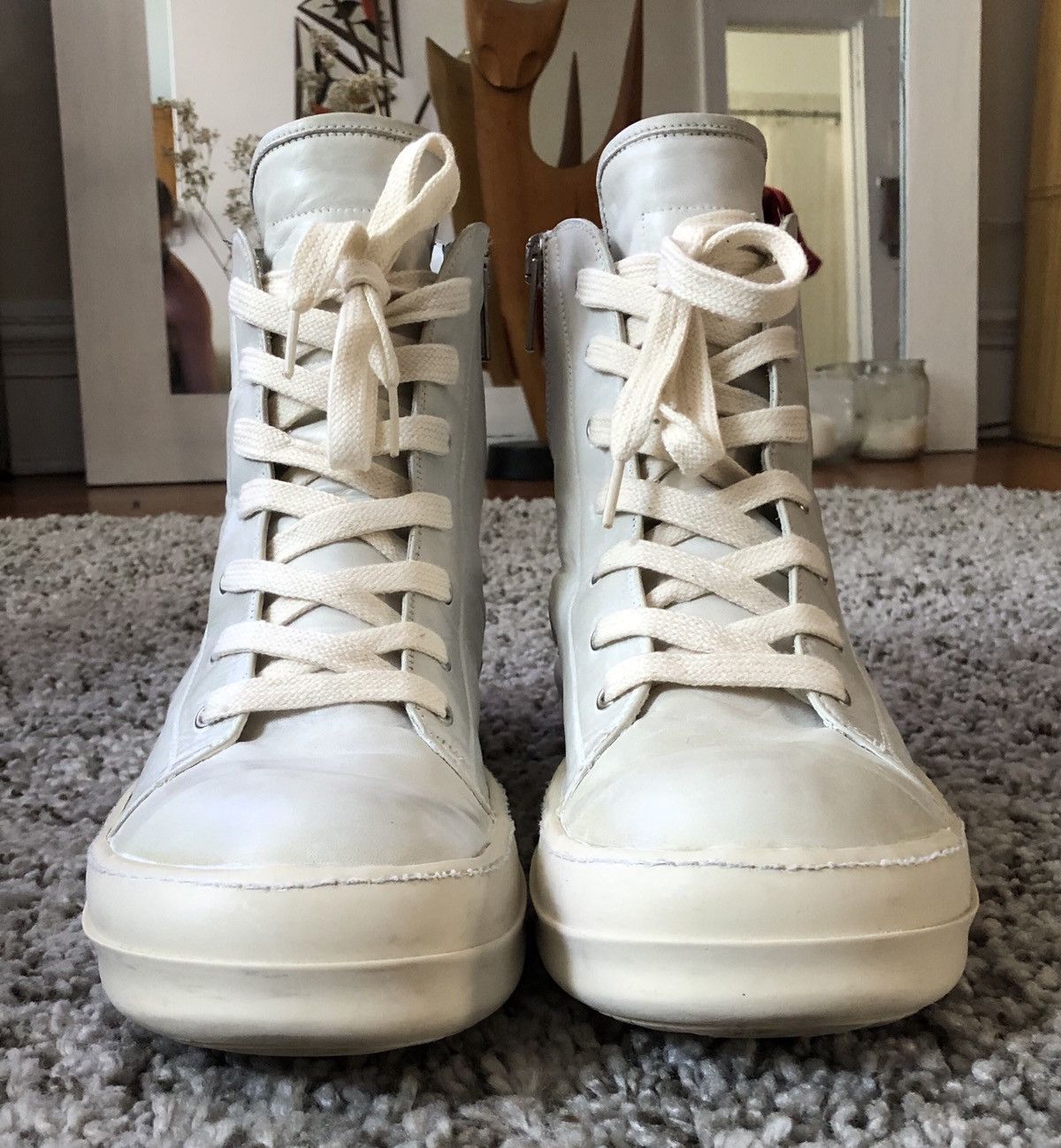 Rick Owens Rick Owens Mainline Calfskin Leather Ramones in 