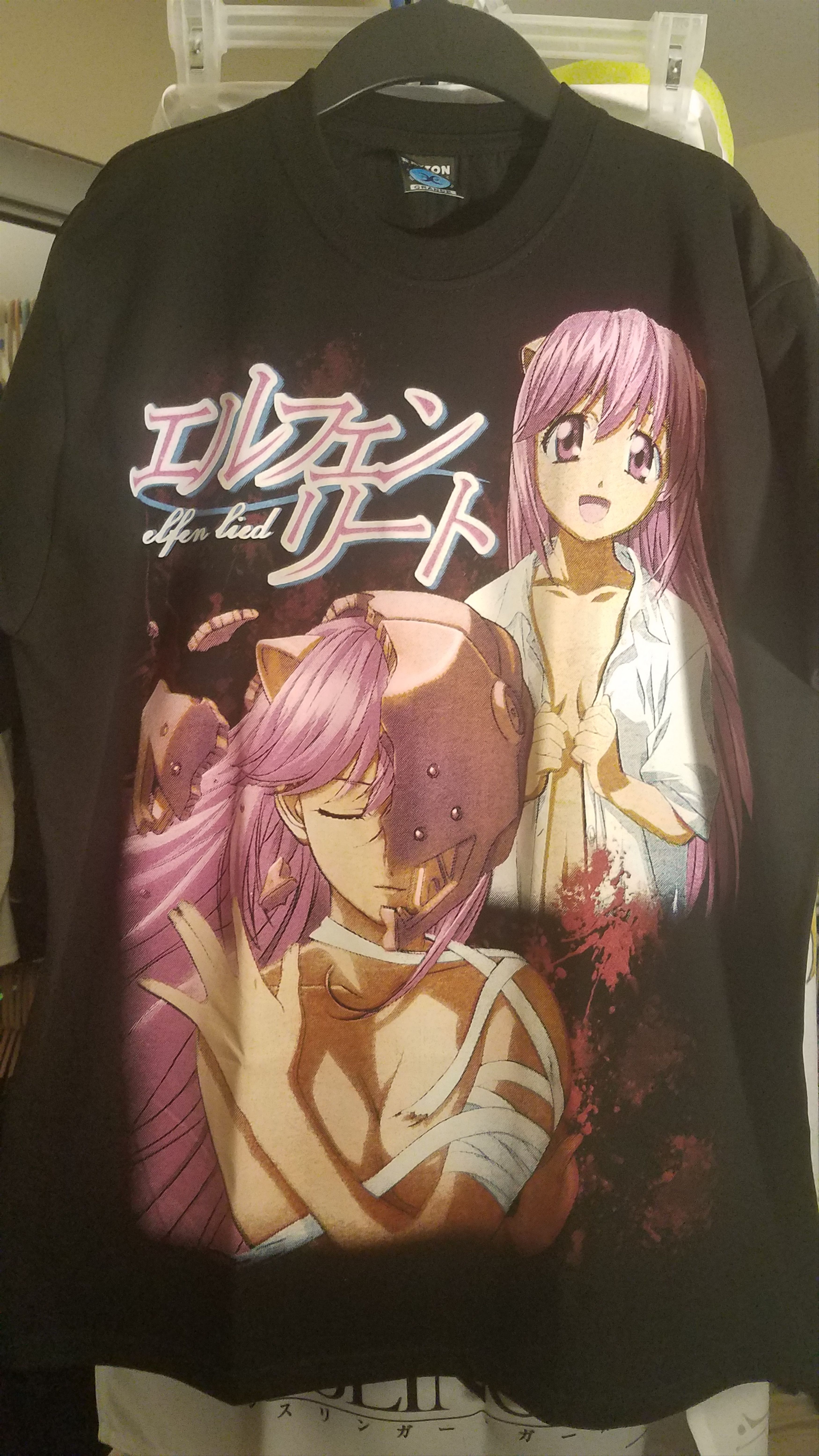 Cartoon Network elfen lied anime shirt double sided bootleg Size US L / EU 52-54 / 3 - 1 Thumbnail