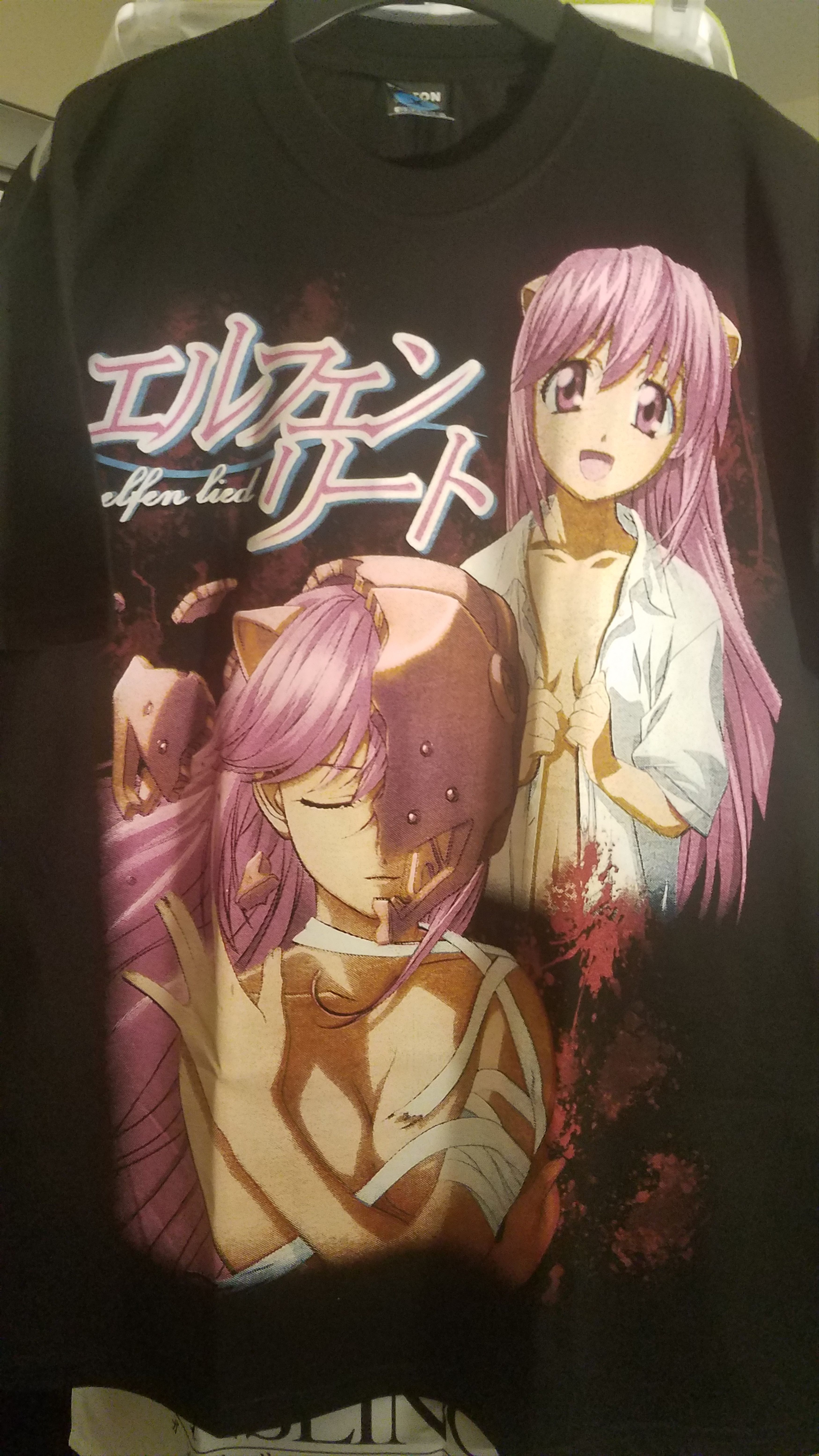 Cartoon Network elfen lied anime shirt double sided bootleg Size US L / EU 52-54 / 3 - 2 Thumbnail