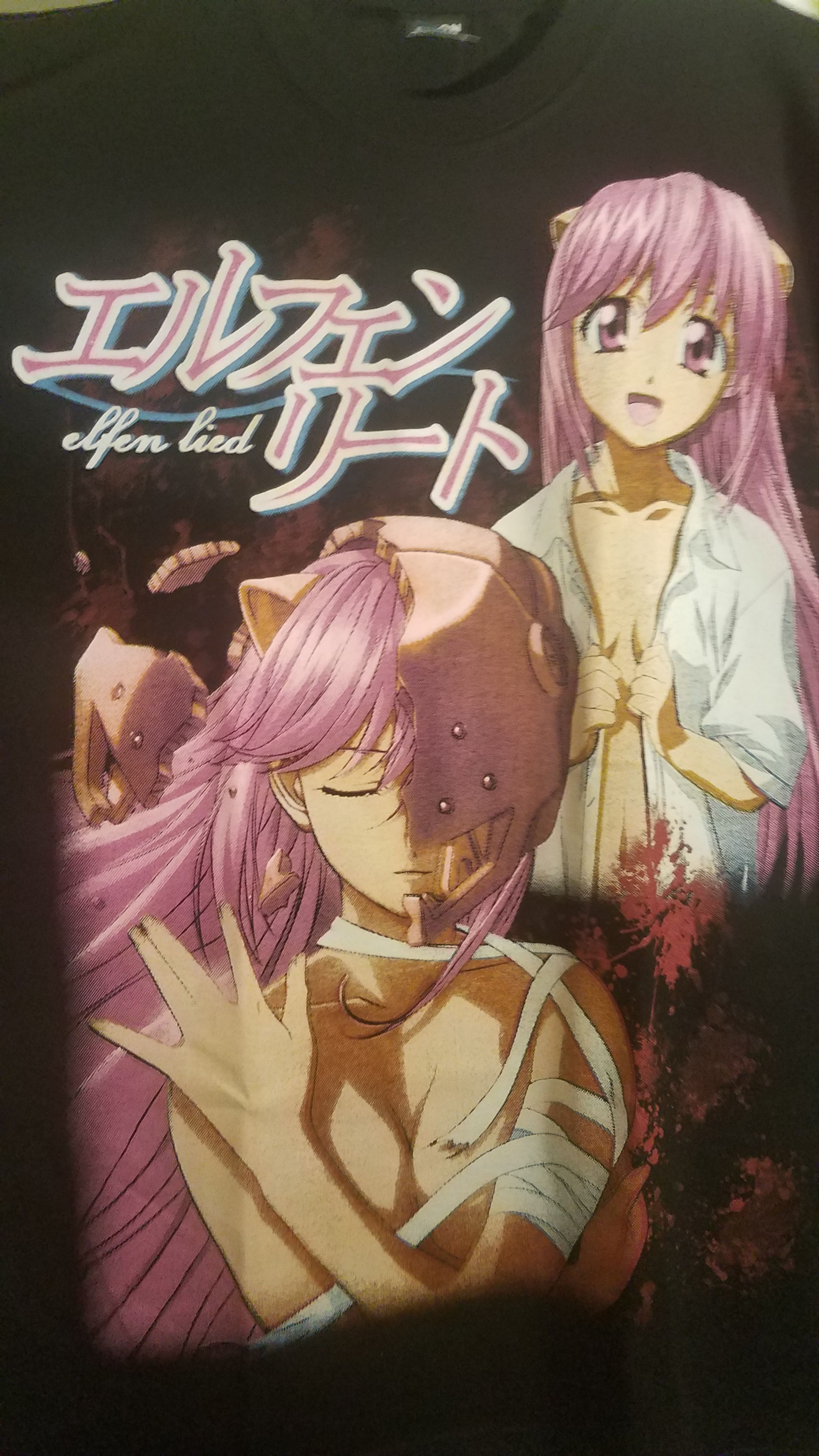 Cartoon Network elfen lied anime shirt double sided bootleg Size US L / EU 52-54 / 3 - 5 Thumbnail
