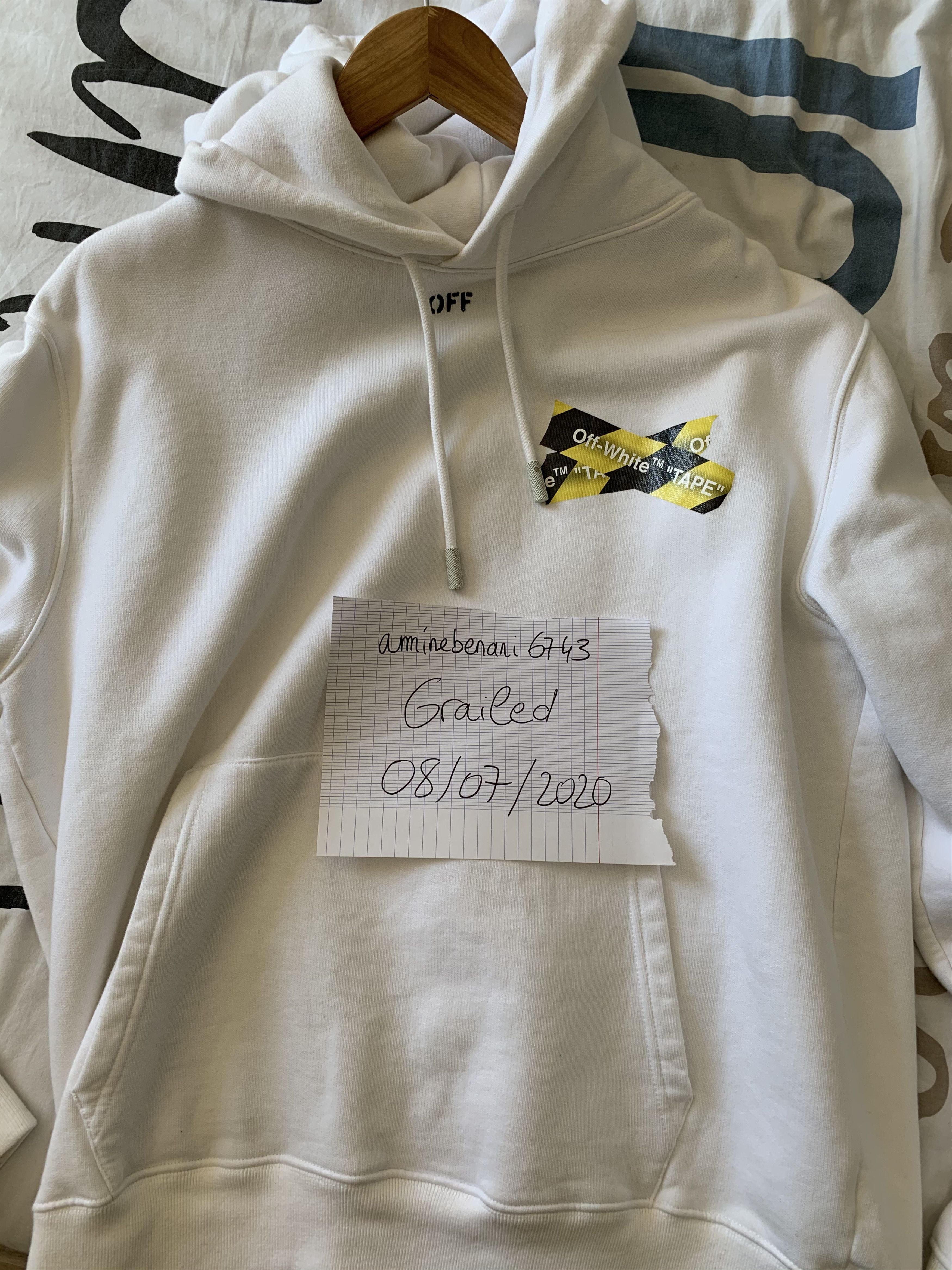 Off White Off White Tape Hoodie DUBAI EXCLUSIVE Grailed